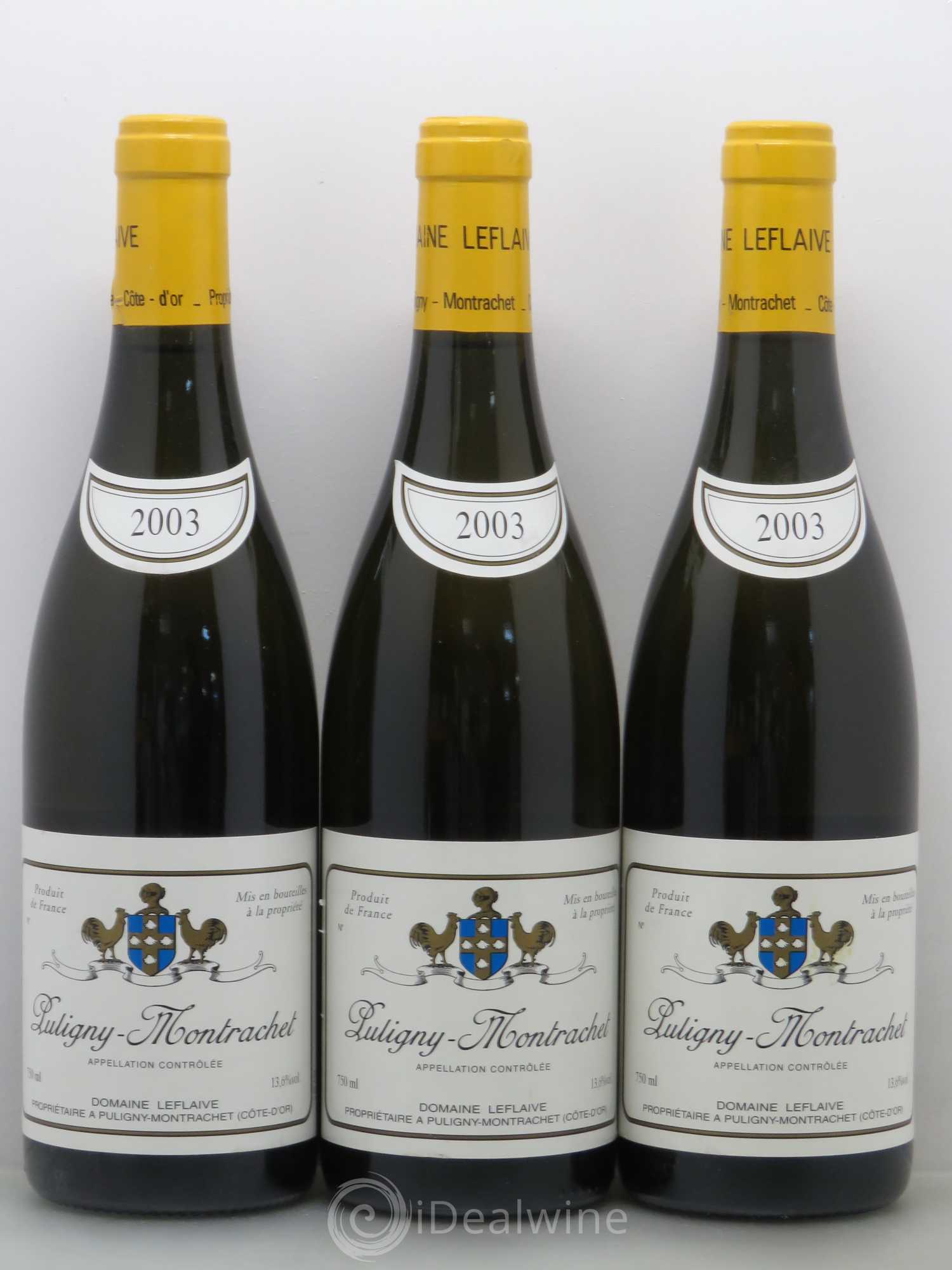 Puligny-Montrachet Leflaive (Domaine) 2003 - Lot de 3 bouteilles - 0