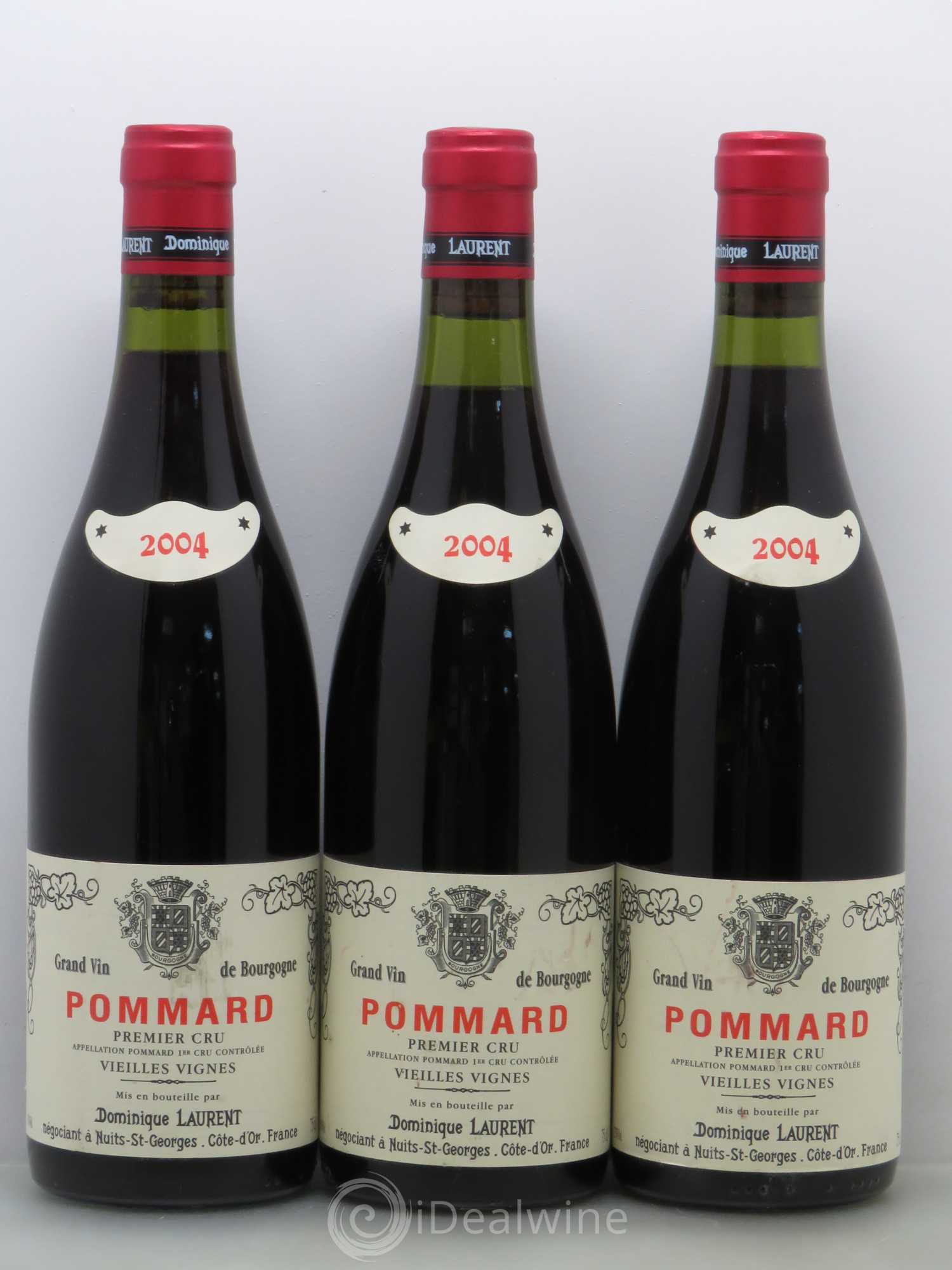 Pommard 1er Cru Vieilles vignes Dominique Laurent 2004 - Lot de 3 bouteilles - 0