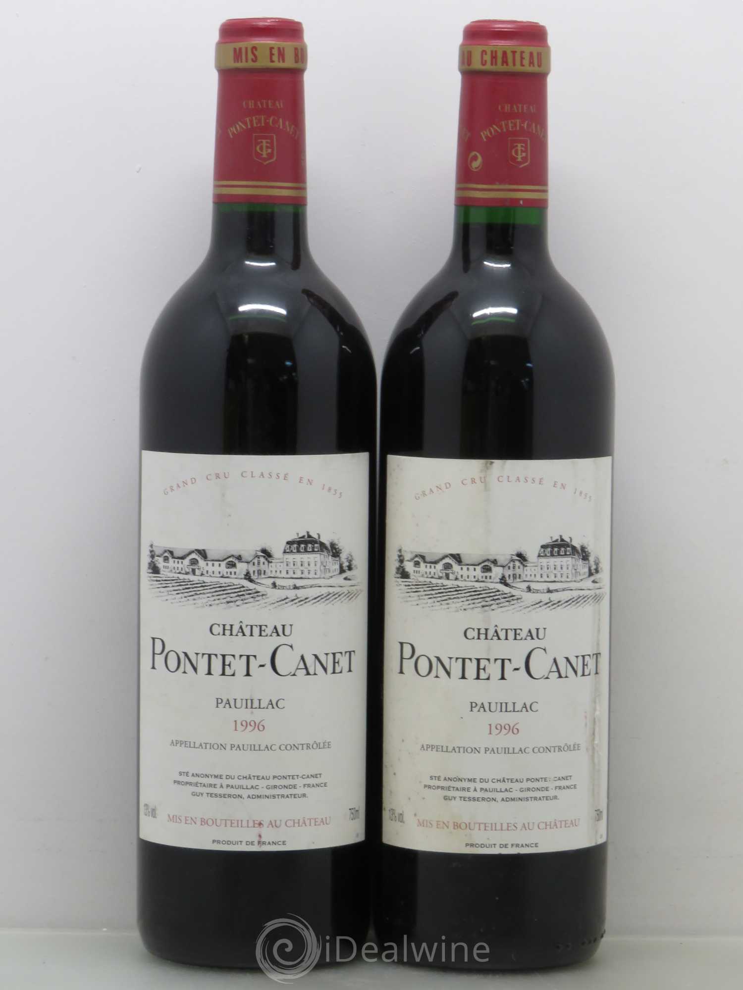 Château Pontet Canet 5ème Grand Cru Classé 1996 - Lot de 2 bouteilles - 0