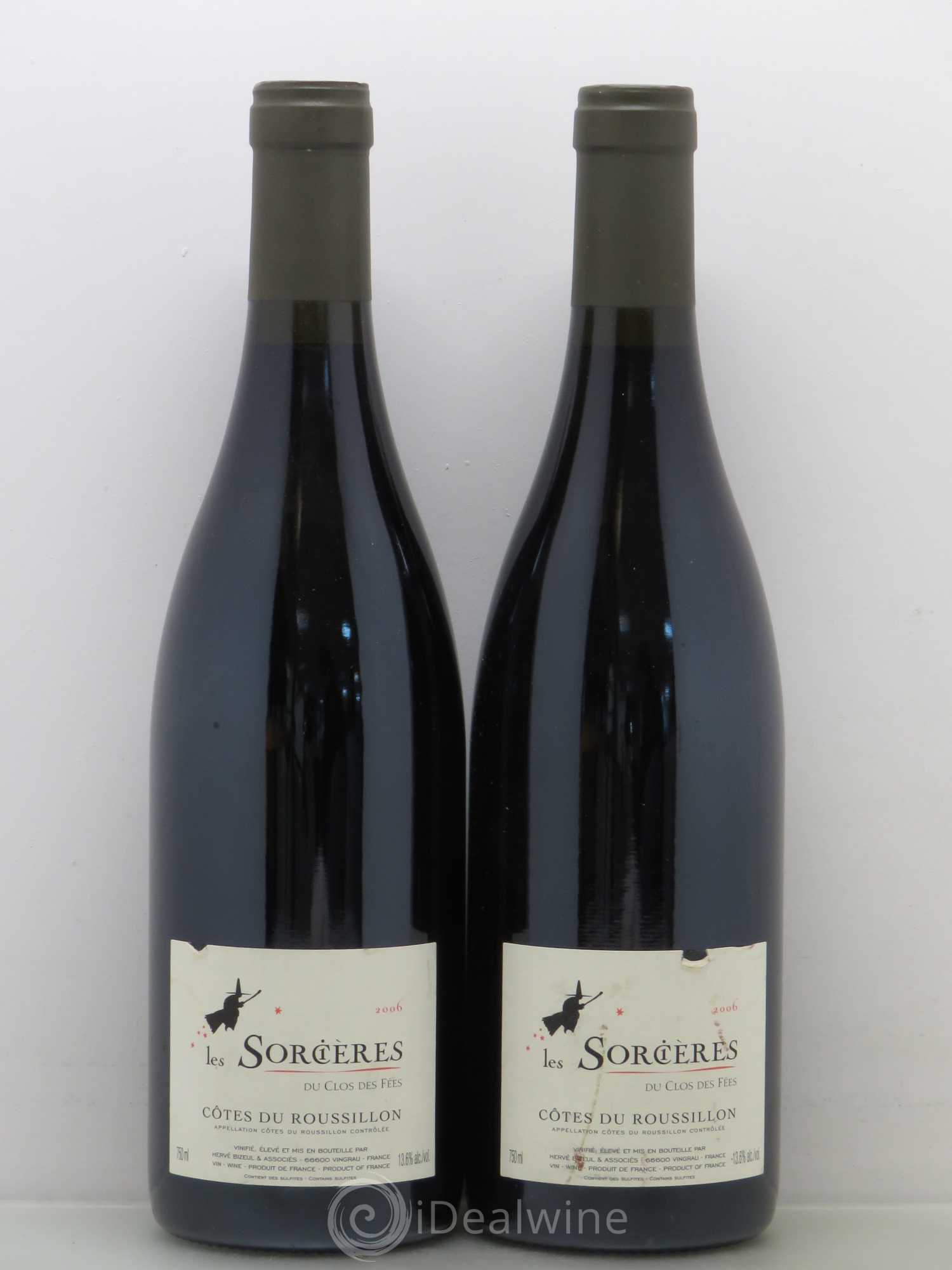 Côtes du Roussillon Clos des Fées Les Sorcières Hervé Bizeul 2006 - Lot de 2 bouteilles - 0