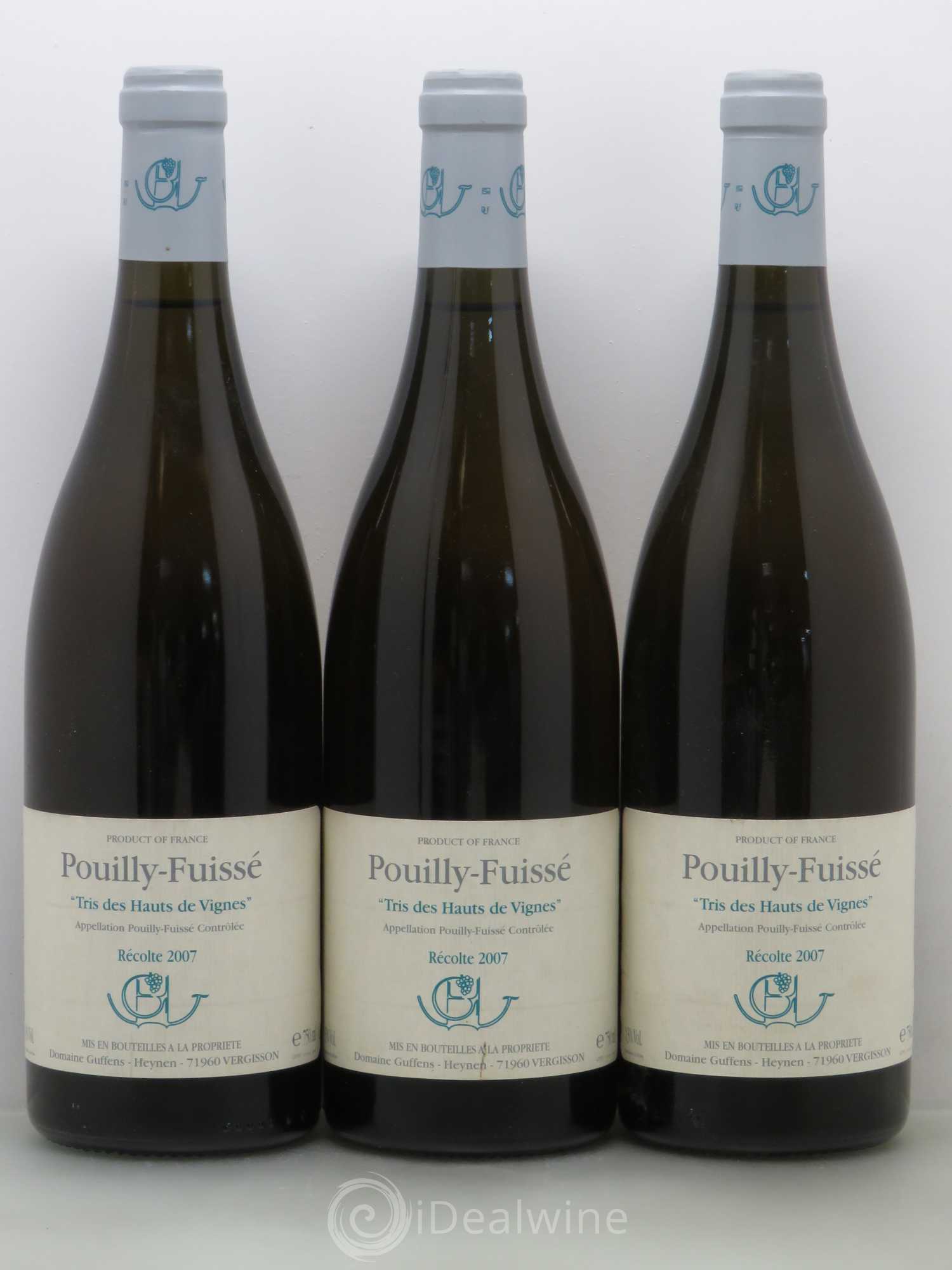 Pouilly-Fuissé Tris des Hauts des Vignes Guffens-Heynen 2007 - Lot de 3 bouteilles - 0