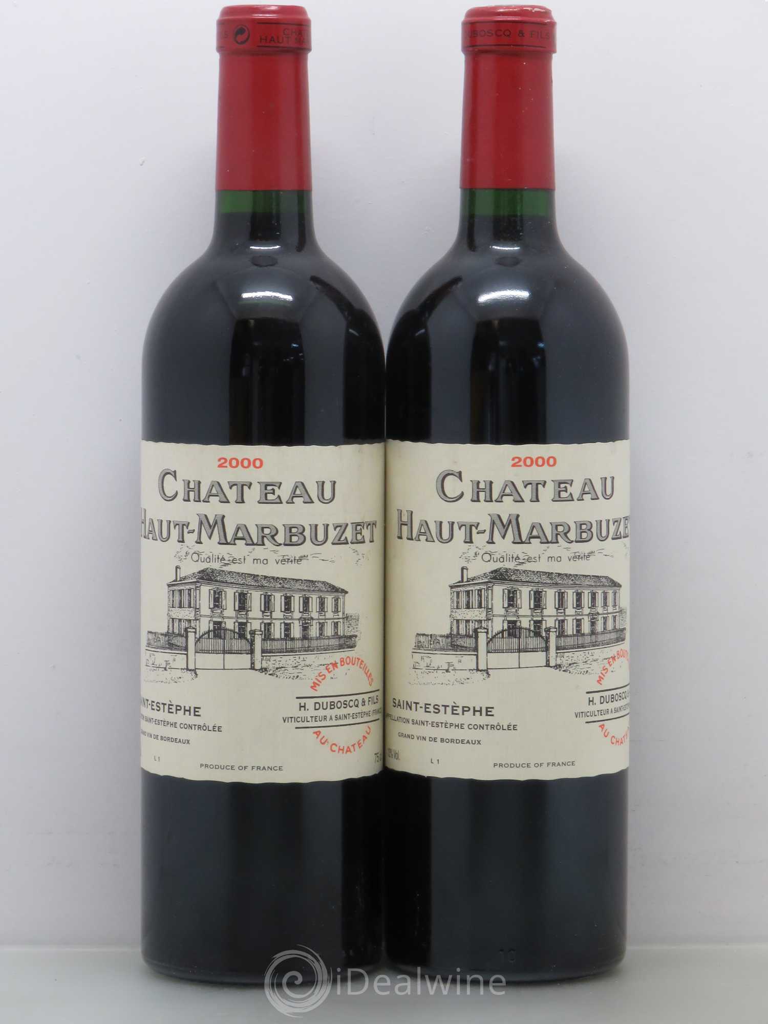 Château Haut Marbuzet 2000 - Lot de 2 bouteilles - 0