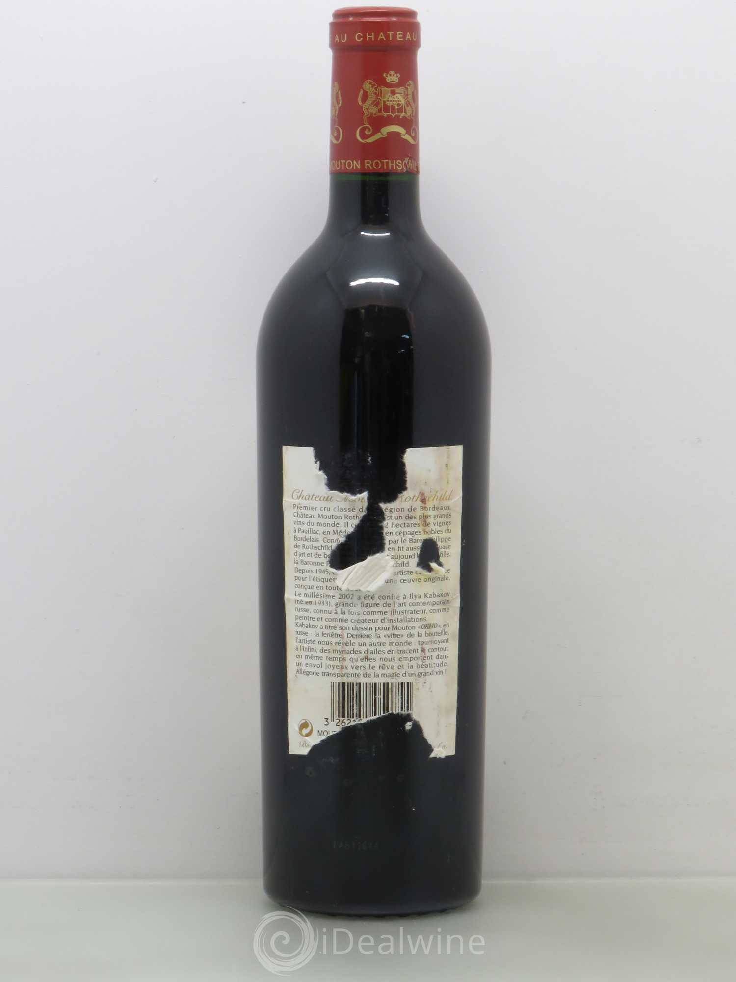 Château Mouton Rothschild 1er Grand Cru Classé 2002 - Lot de 1 bouteille - 1