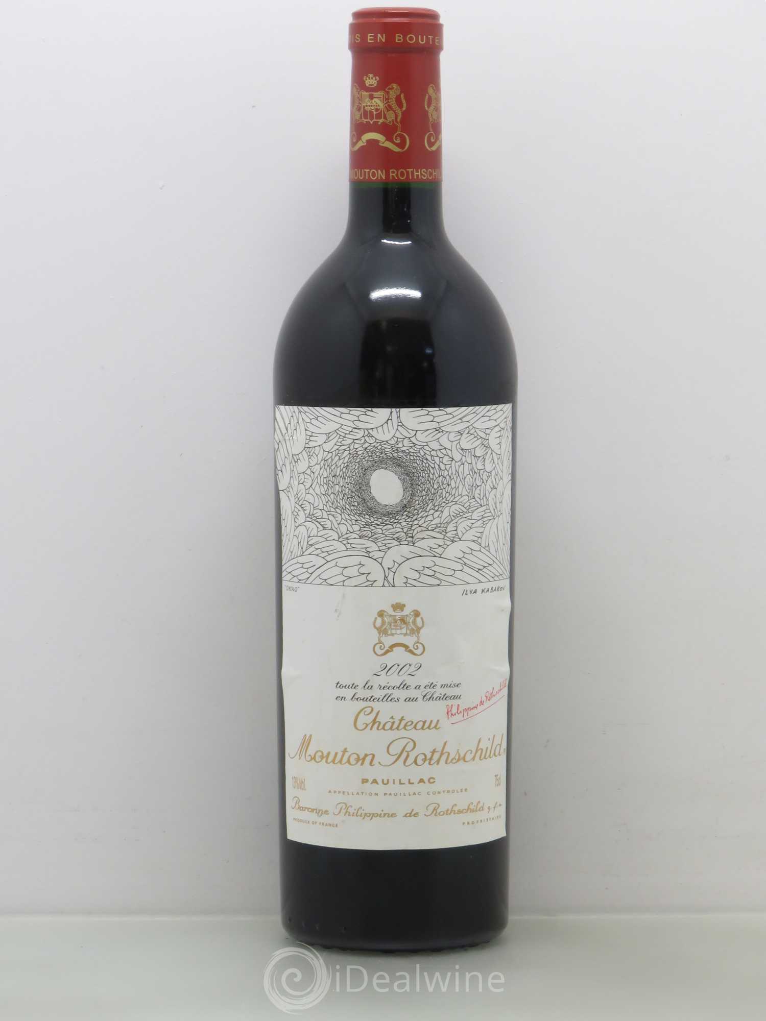 Château Mouton Rothschild 1er Grand Cru Classé 2002 - Lot de 1 bouteille - 0