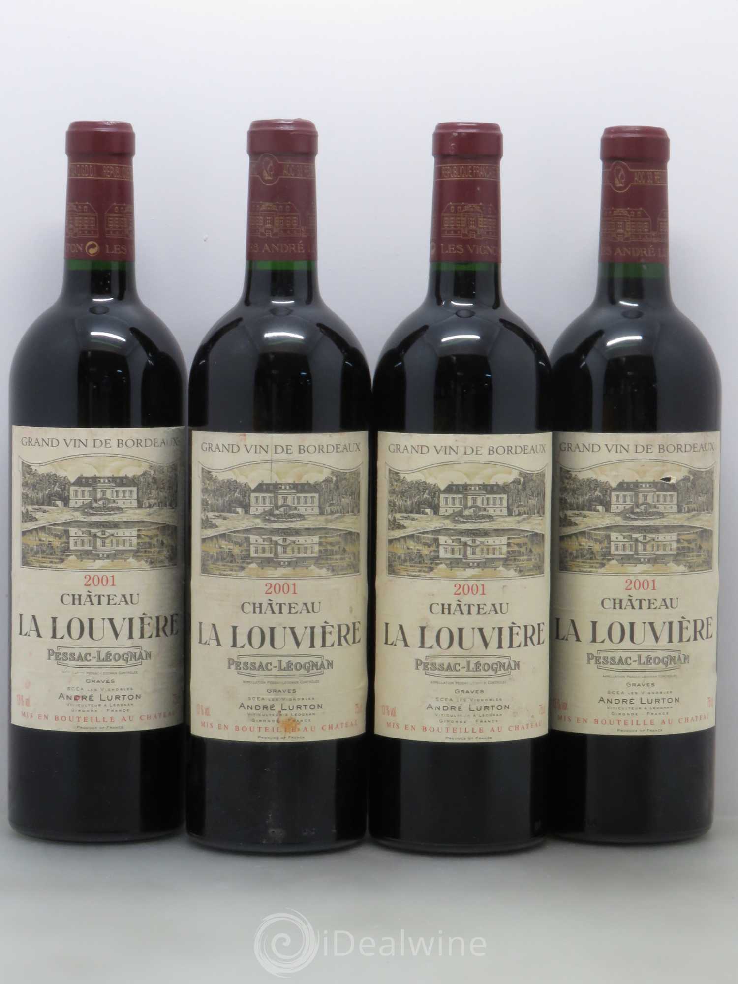 Château la Louvière 2001 - Lot de 4 bouteilles - 0