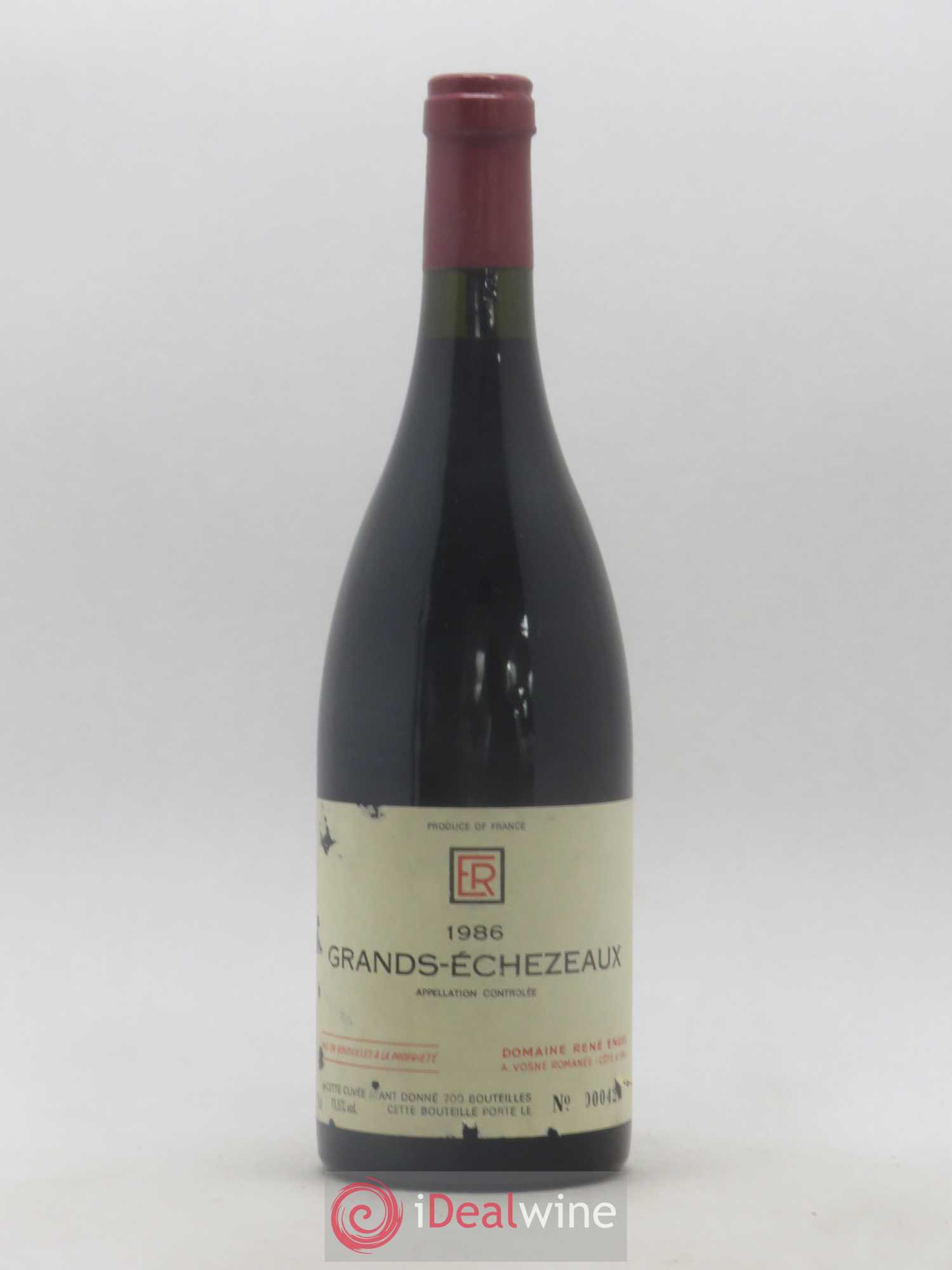 Grands-Echezeaux Grand Cru Domaine René Engel - Domaine Eugénie 1986 - Lot de 1 bouteille - 0