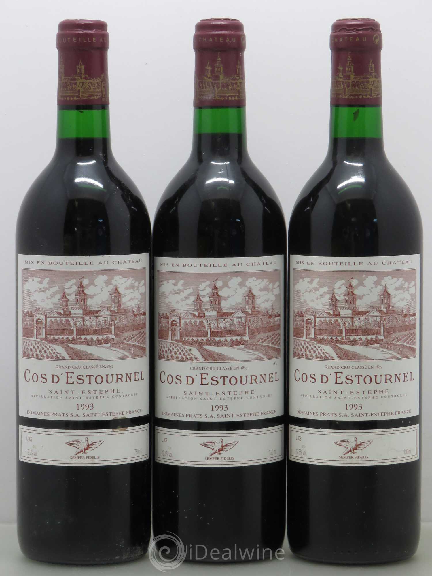 Cos d'Estournel 2ème Grand Cru Classé 1993 - Lot de 3 bouteilles - 0