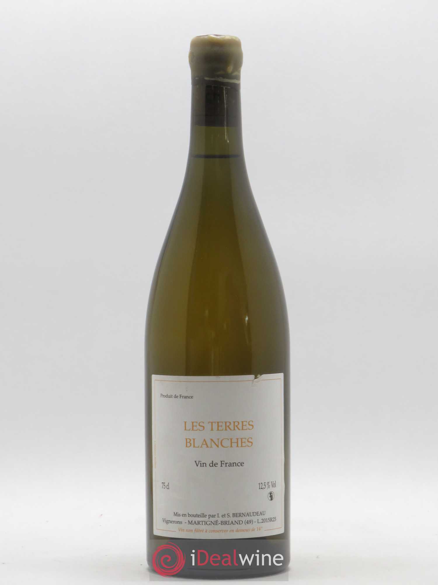 Vin de France Les Terres Blanches Stéphane Bernaudeau 2015 - Lot de 1 bouteille - 0