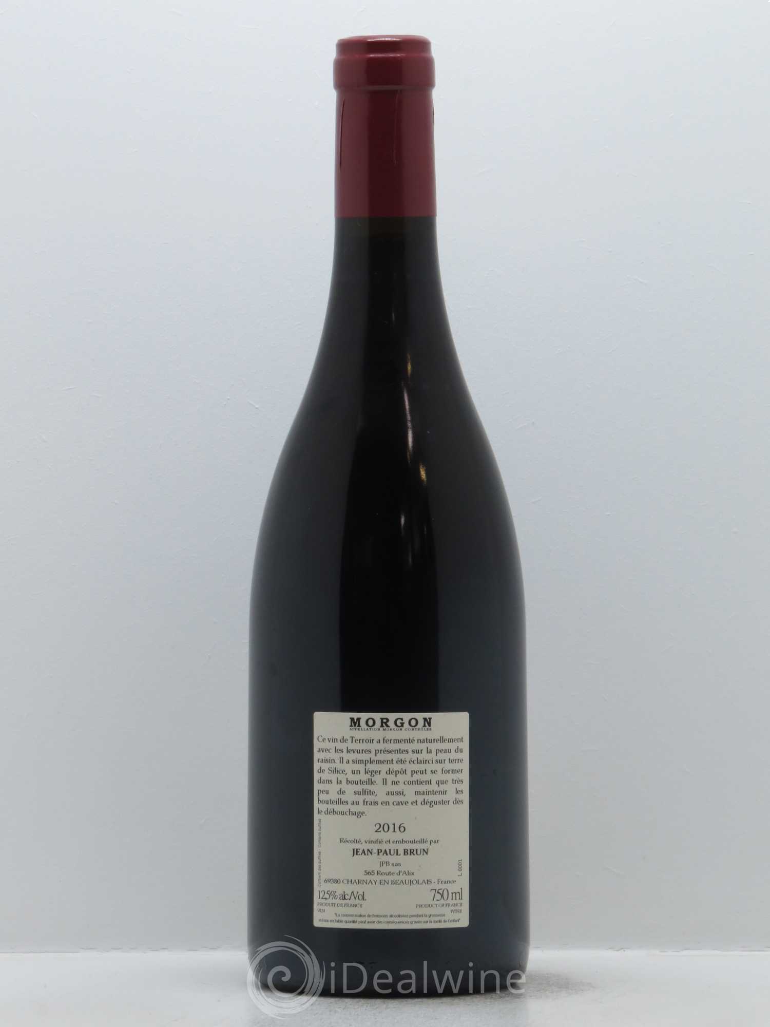 Morgon Terres dorées - J-P. Brun (Domaine des) 2016 - Lot de 1 bouteille - 1