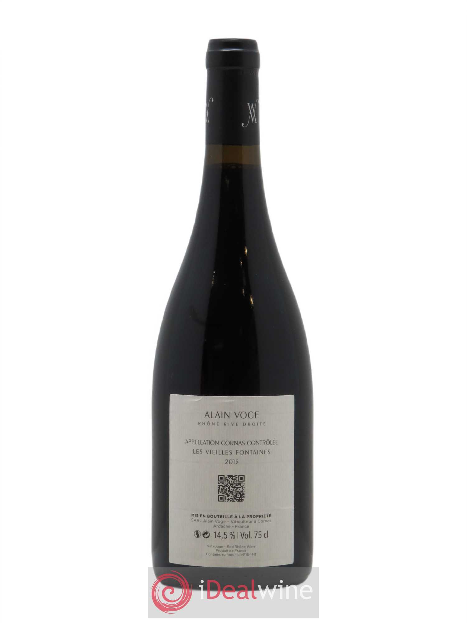 Cornas Les Vieilles Fontaines Alain Voge (Domaine) 2015 - Lot de 1 bouteille - 1