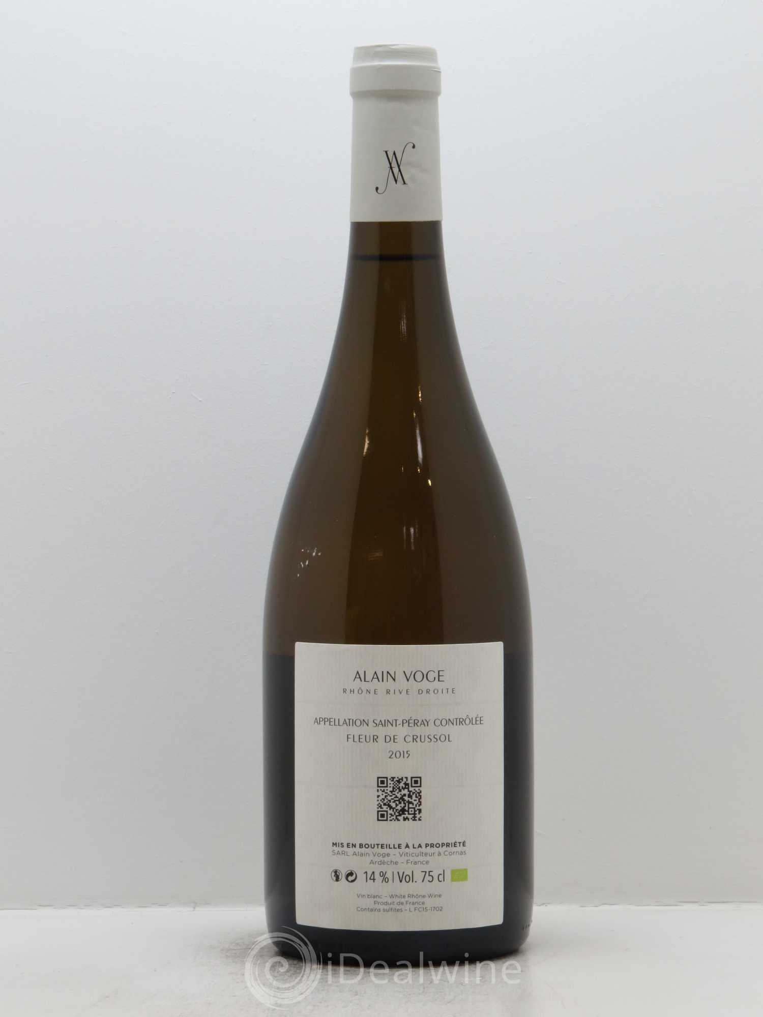 Saint-Péray Fleur de Crussol  Alain Voge (Domaine) 2015 - Lot de 1 bouteille - 1