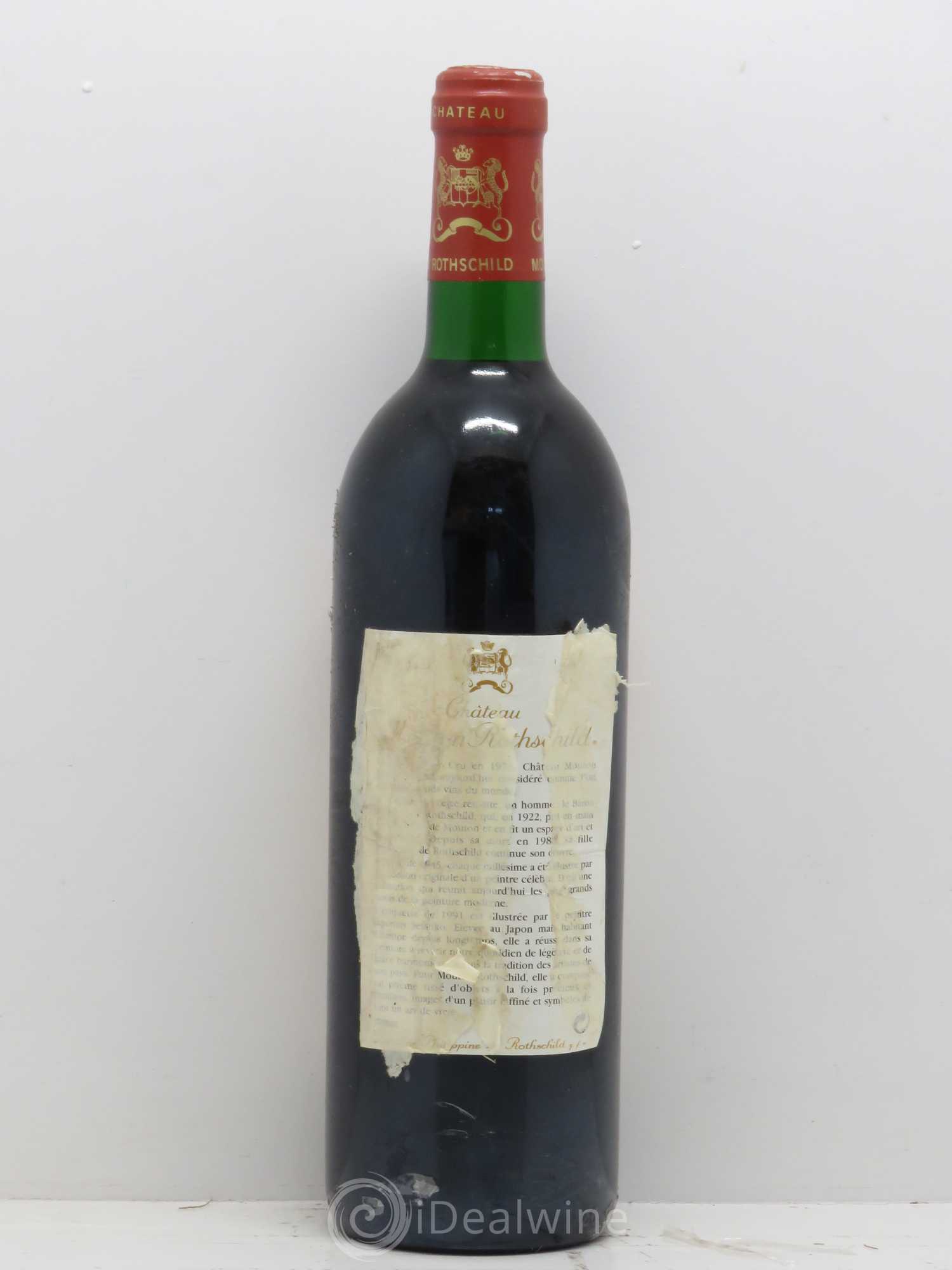 Château Mouton Rothschild 1er Grand Cru Classé 1991 - Lot de 1 bouteille - 1