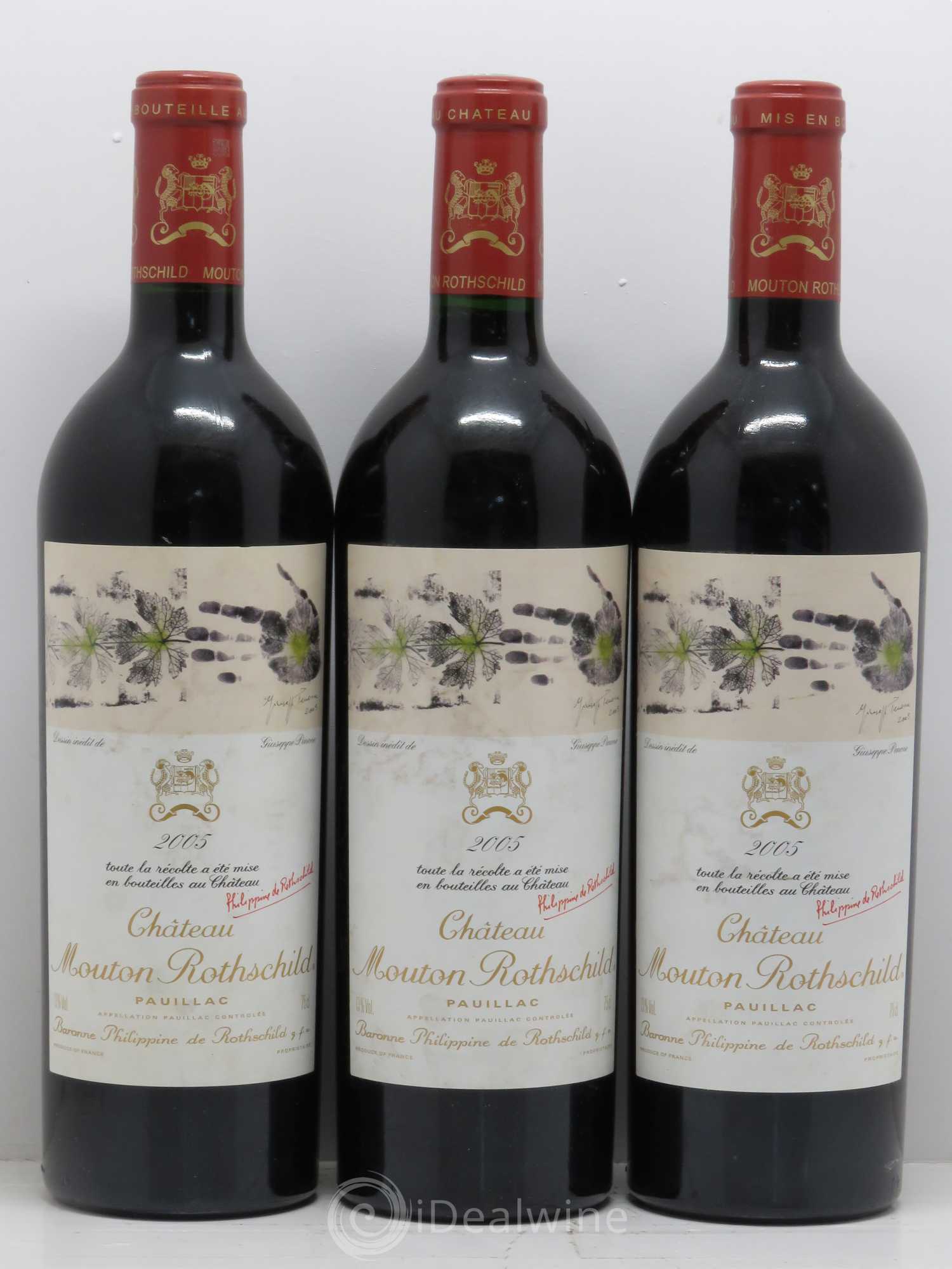 Château Mouton Rothschild 1er Grand Cru Classé 2005 - Lot de 6 bouteilles - 1