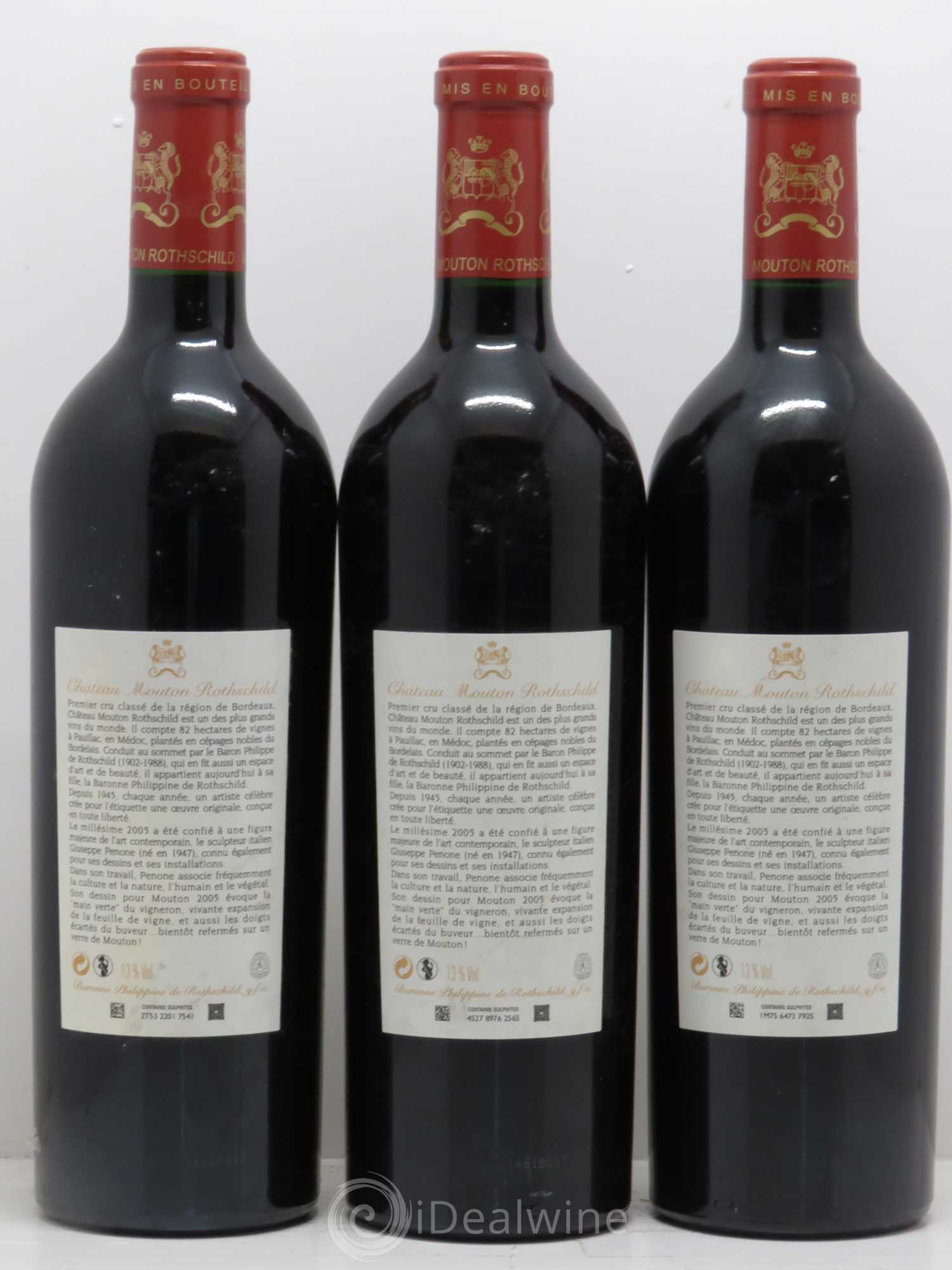 Château Mouton Rothschild 1er Grand Cru Classé 2005 - Lot de 6 bouteilles - 4