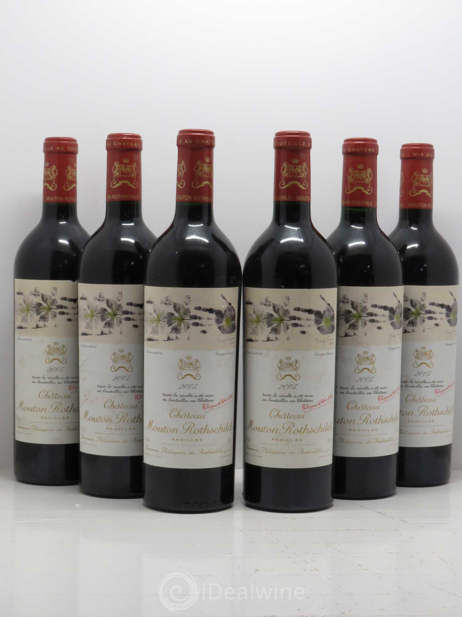 Château Mouton Rothschild 1er Grand Cru Classé 2005 - Lot de 6 bouteilles - 0