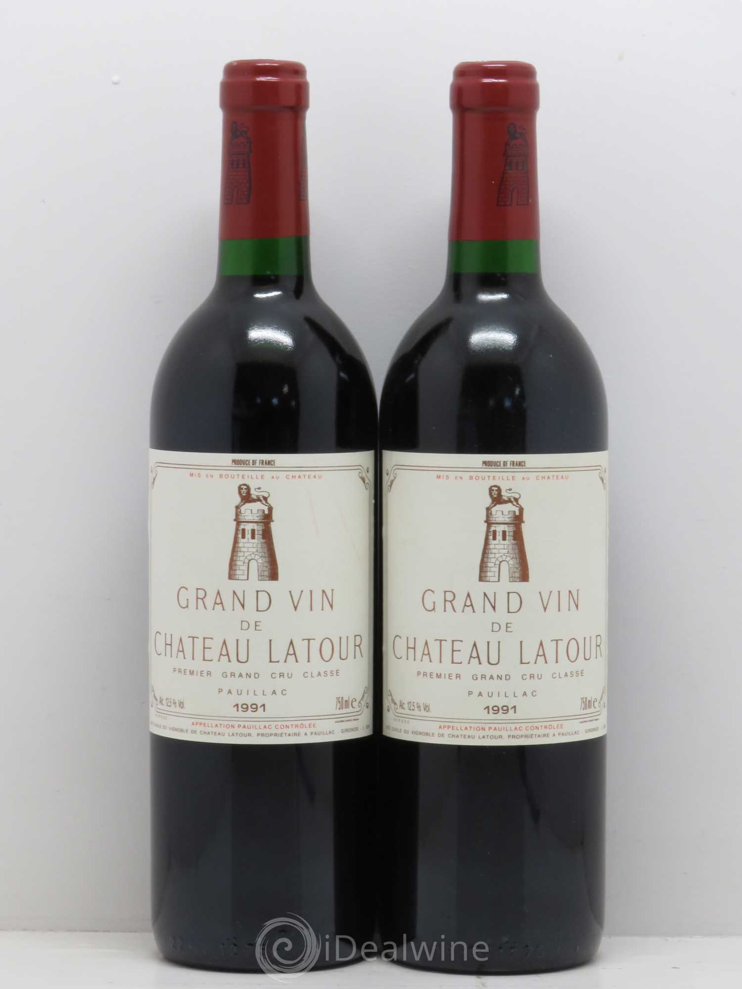 Château Latour 1er Grand Cru Classé 1991 - Lot de 2 bouteilles - 0