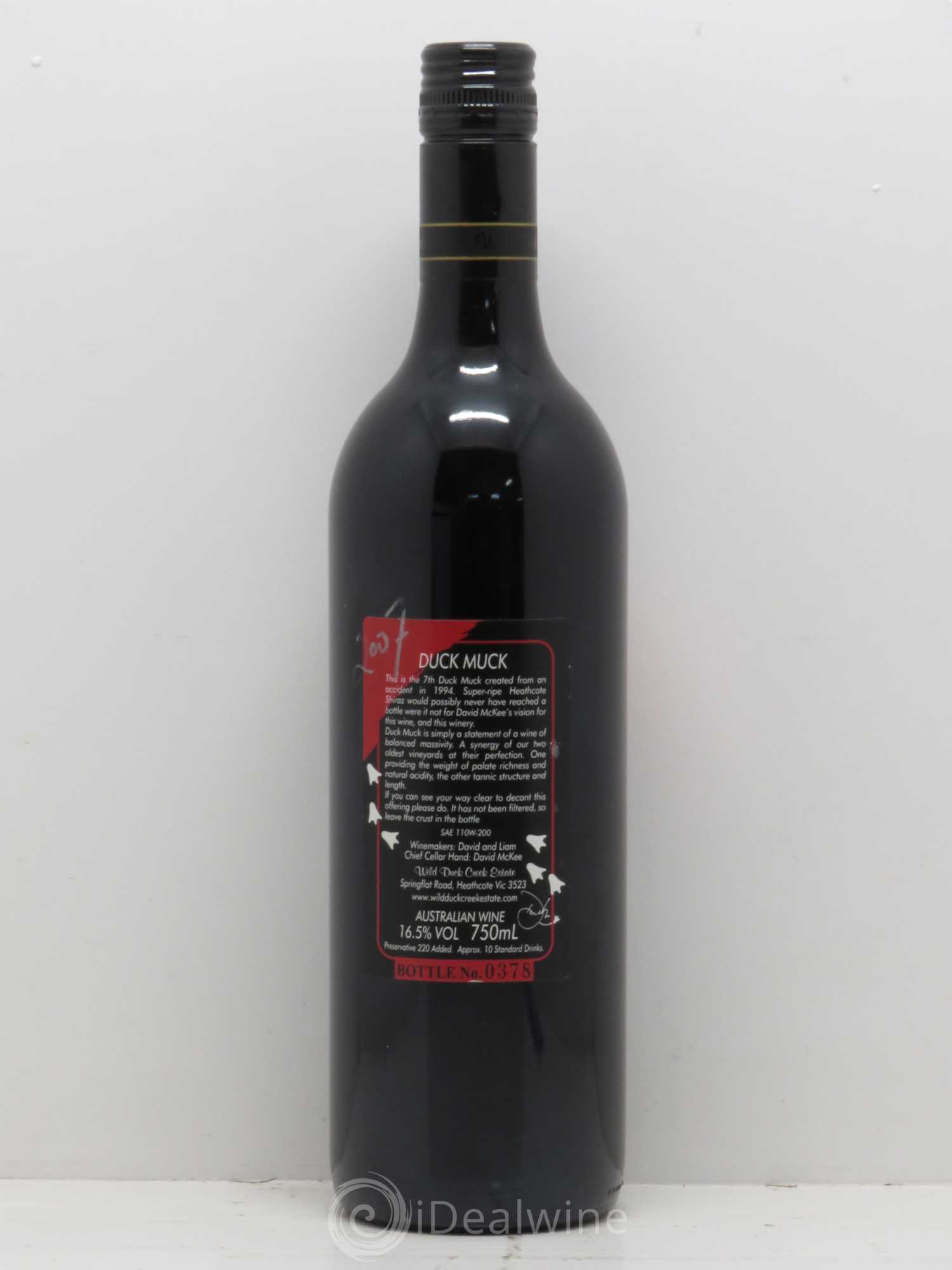 Australie Wild Duck Creek Heathcote Duck Muck bottle N° 0378 - Posten von 1 Flasche - 1
