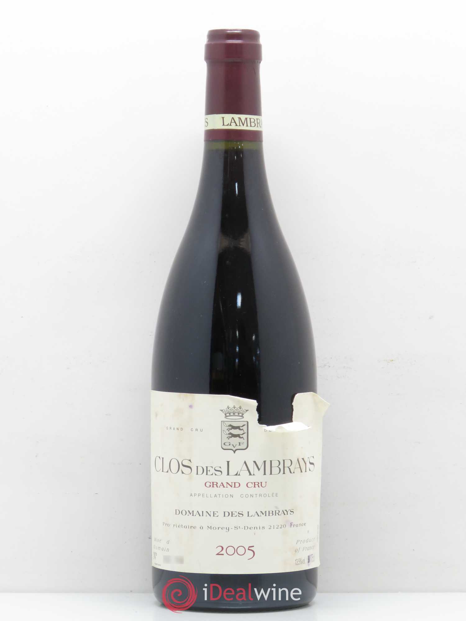 Clos des Lambrays Grand Cru Domaine des Lambrays 2005 - Lot de 1 bouteille - 0