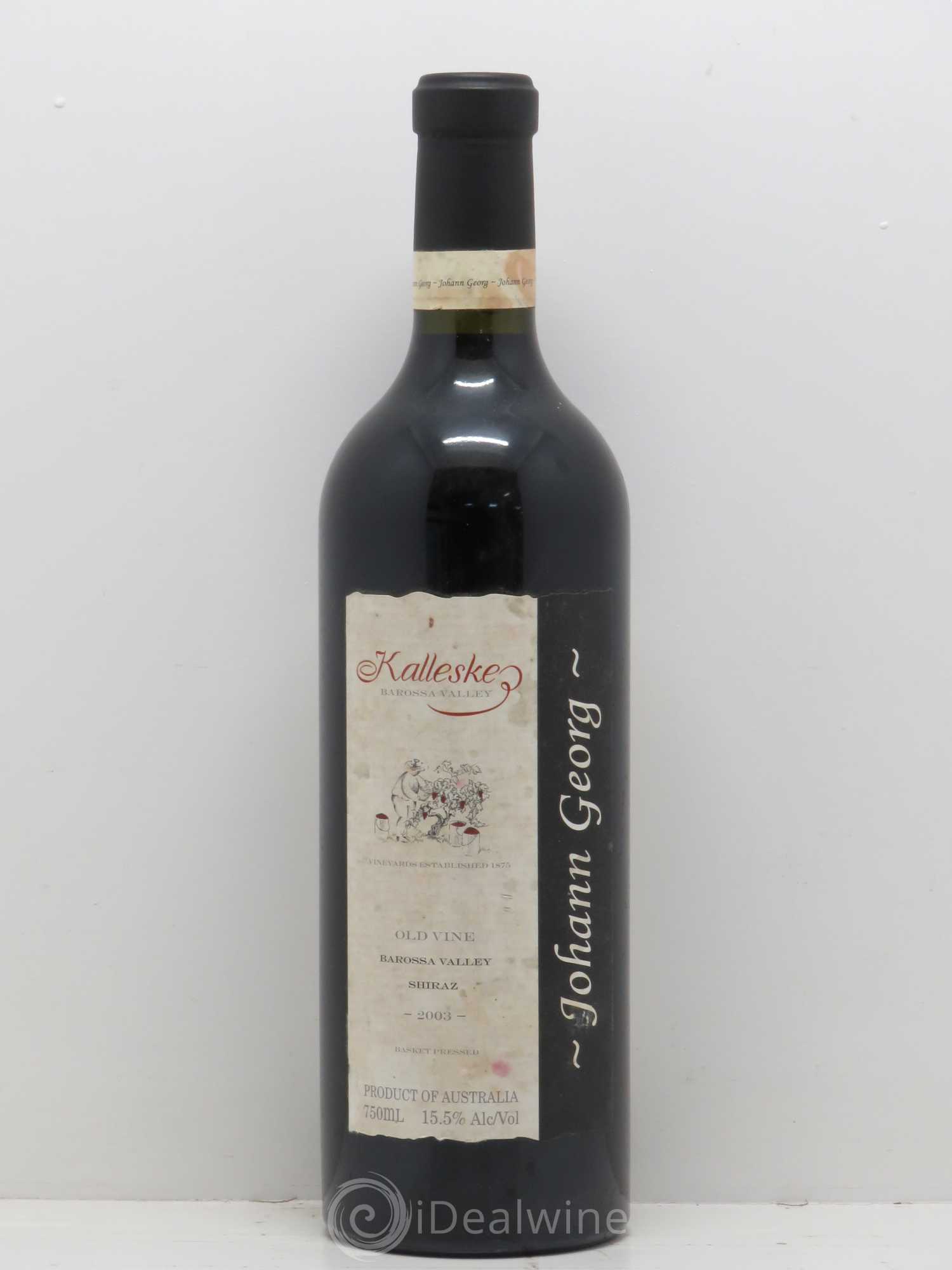 Australie Kalleske Shiraz Johann Georg 2003 - Posten von 1 Flasche - 0