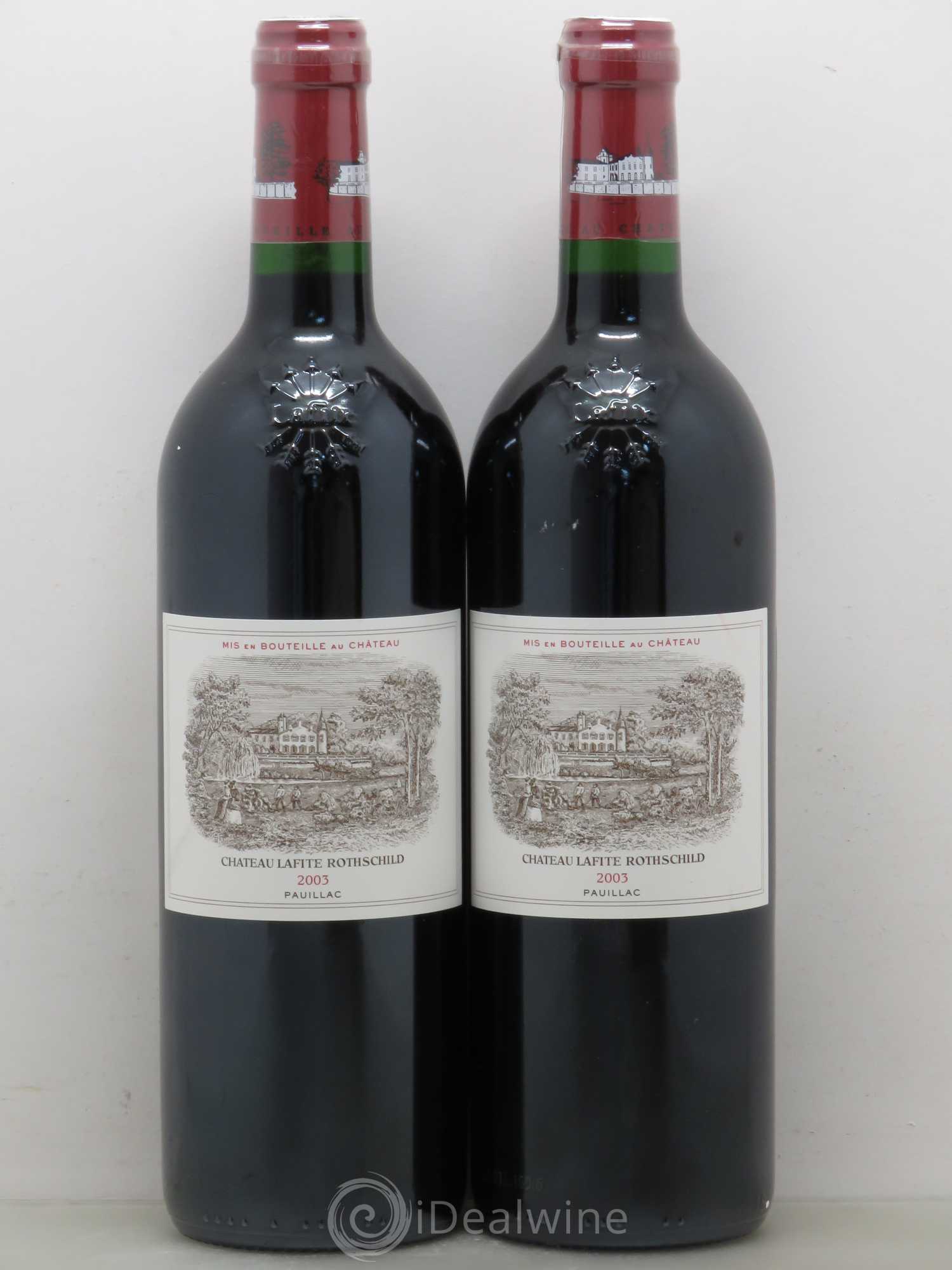 Château Lafite Rothschild 1er Grand Cru Classé 2003 - Lot de 2 bouteilles - 0