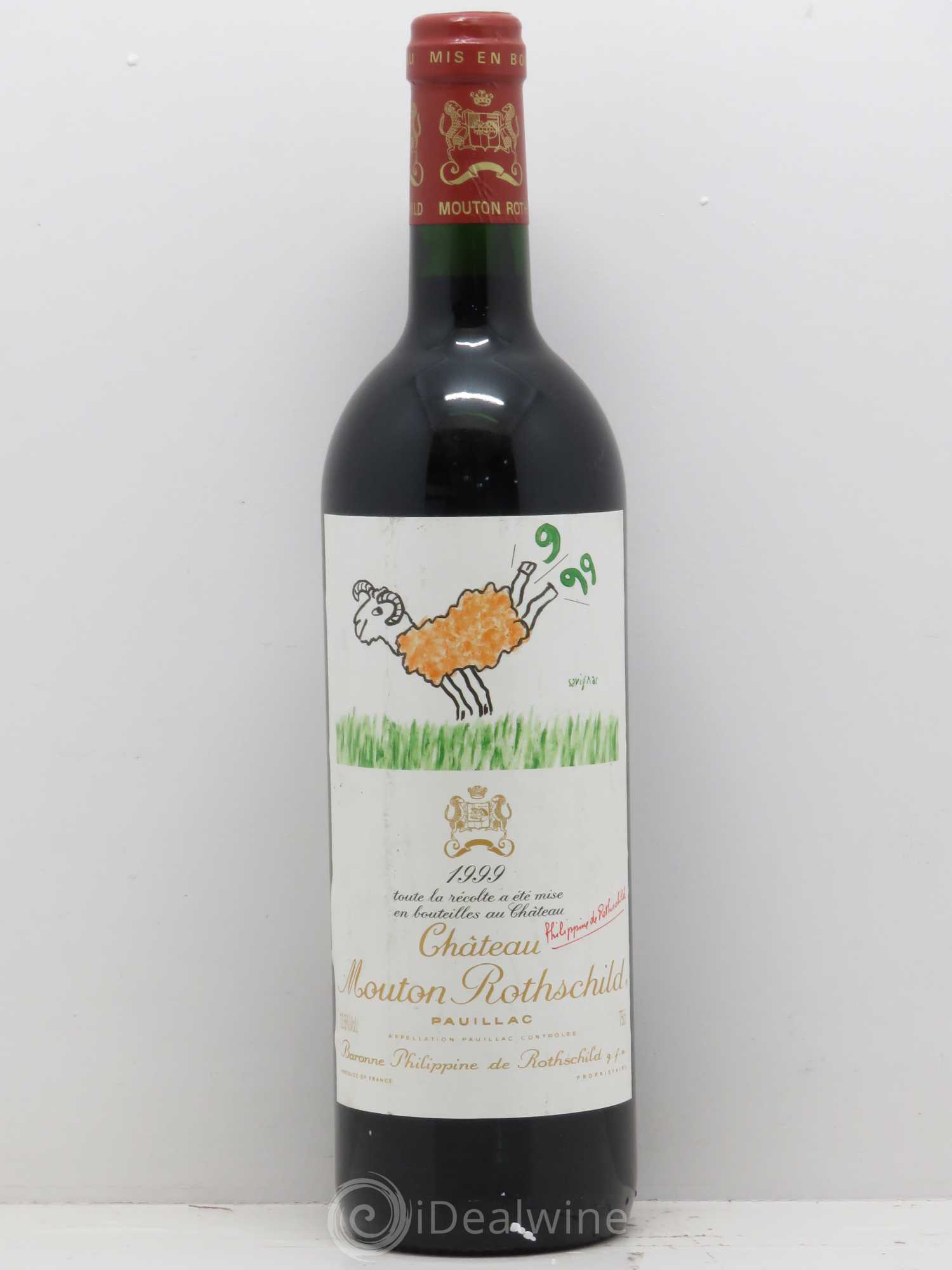 Château Mouton Rothschild 1er Grand Cru Classé 1999 - Lot de 1 bouteille - 0