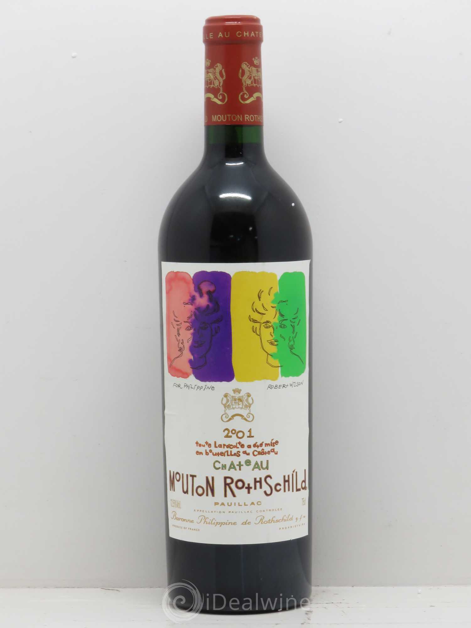 Château Mouton Rothschild 1er Grand Cru Classé 2001 - Lot de 1 bouteille - 0