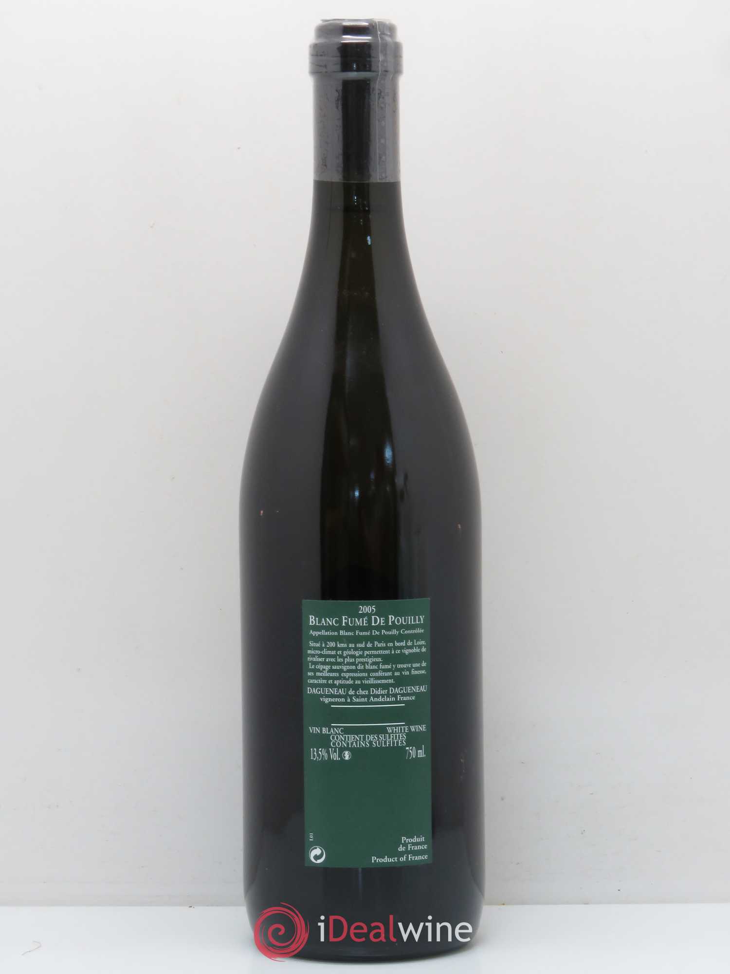 Vin de France (anciennement Pouilly-Fumé) Silex Dagueneau (Domaine Didier - Louis-Benjamin) 2005 - Lot de 1 bouteille - 1