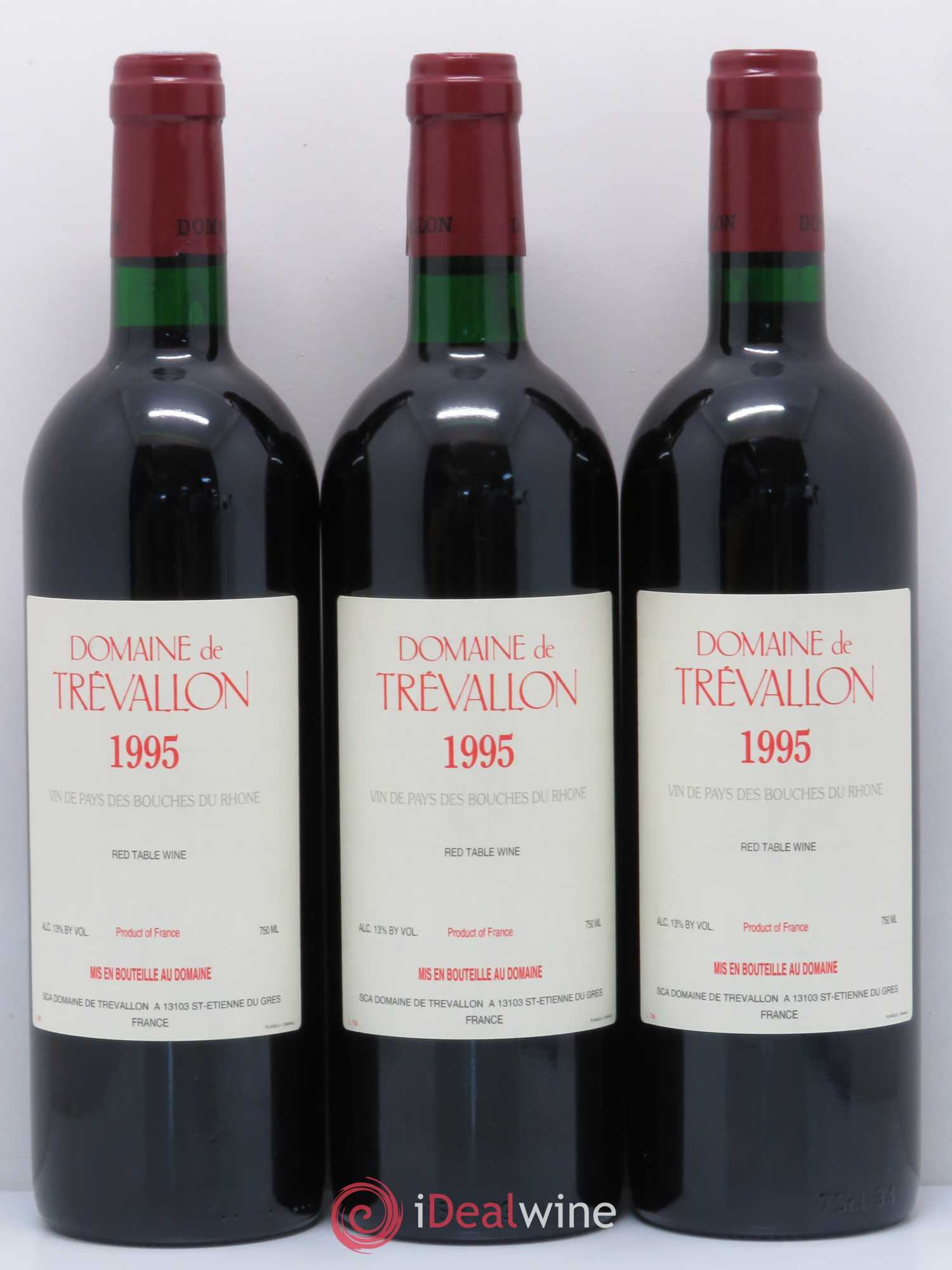 VDP Bouches du Rhône Trévallon (Domaine de) Eloi Dürrbach 1995 - Lot de 6 bouteilles - 2