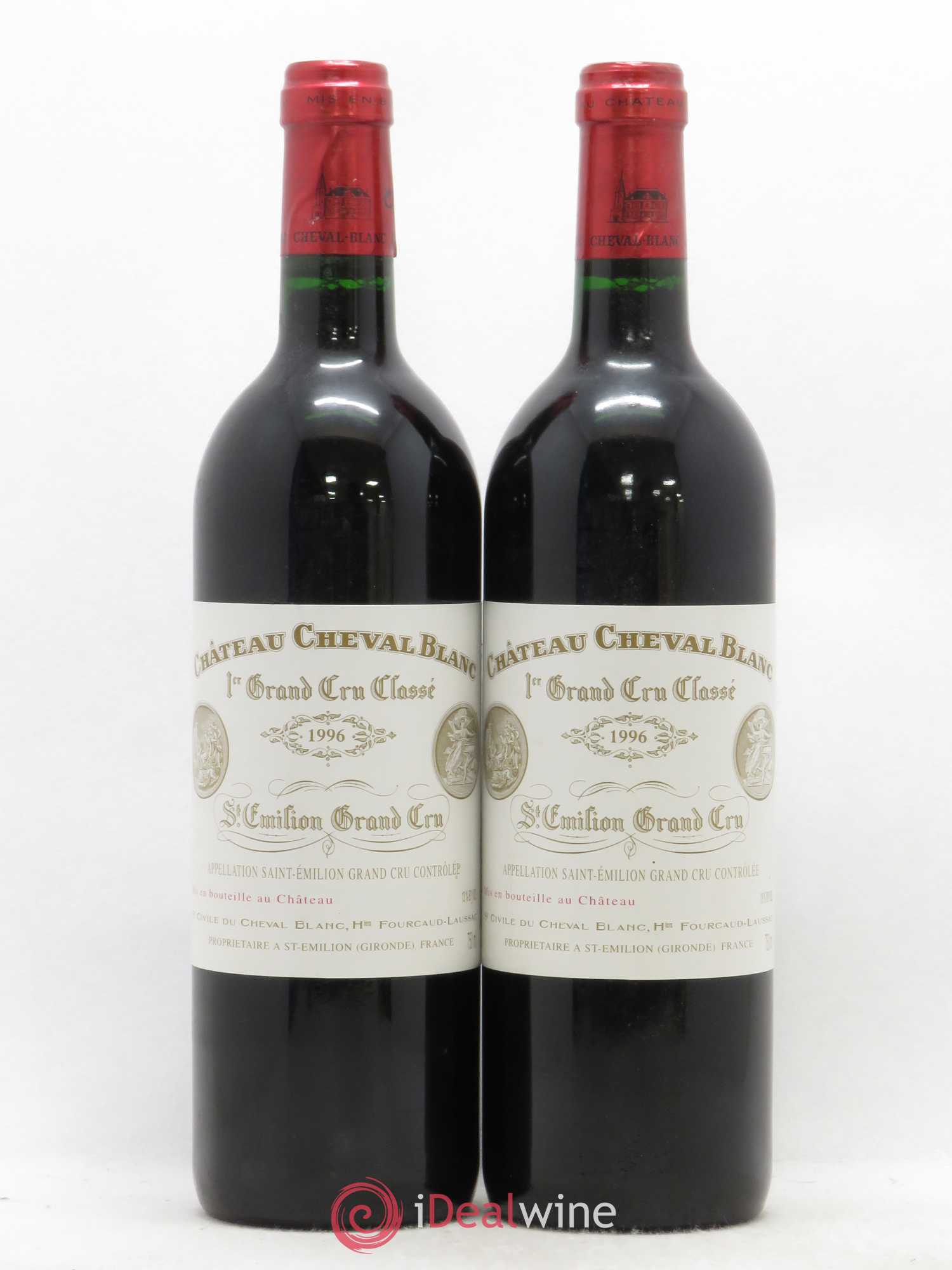 Château Cheval Blanc 1er Grand Cru Classé A 1996 - Lot de 2 bouteilles - 0