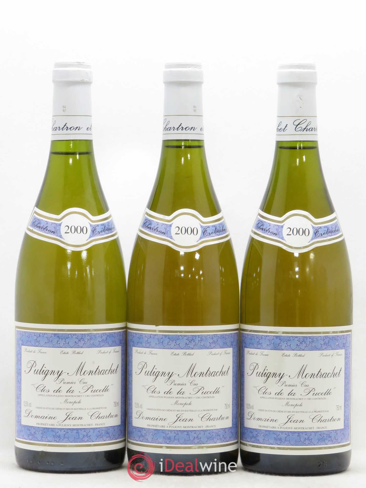 Puligny-Montrachet 1er Cru Clos de la Pucelle Jean Chartron (Domaine) 2000 - Lot de 3 bouteilles - 0