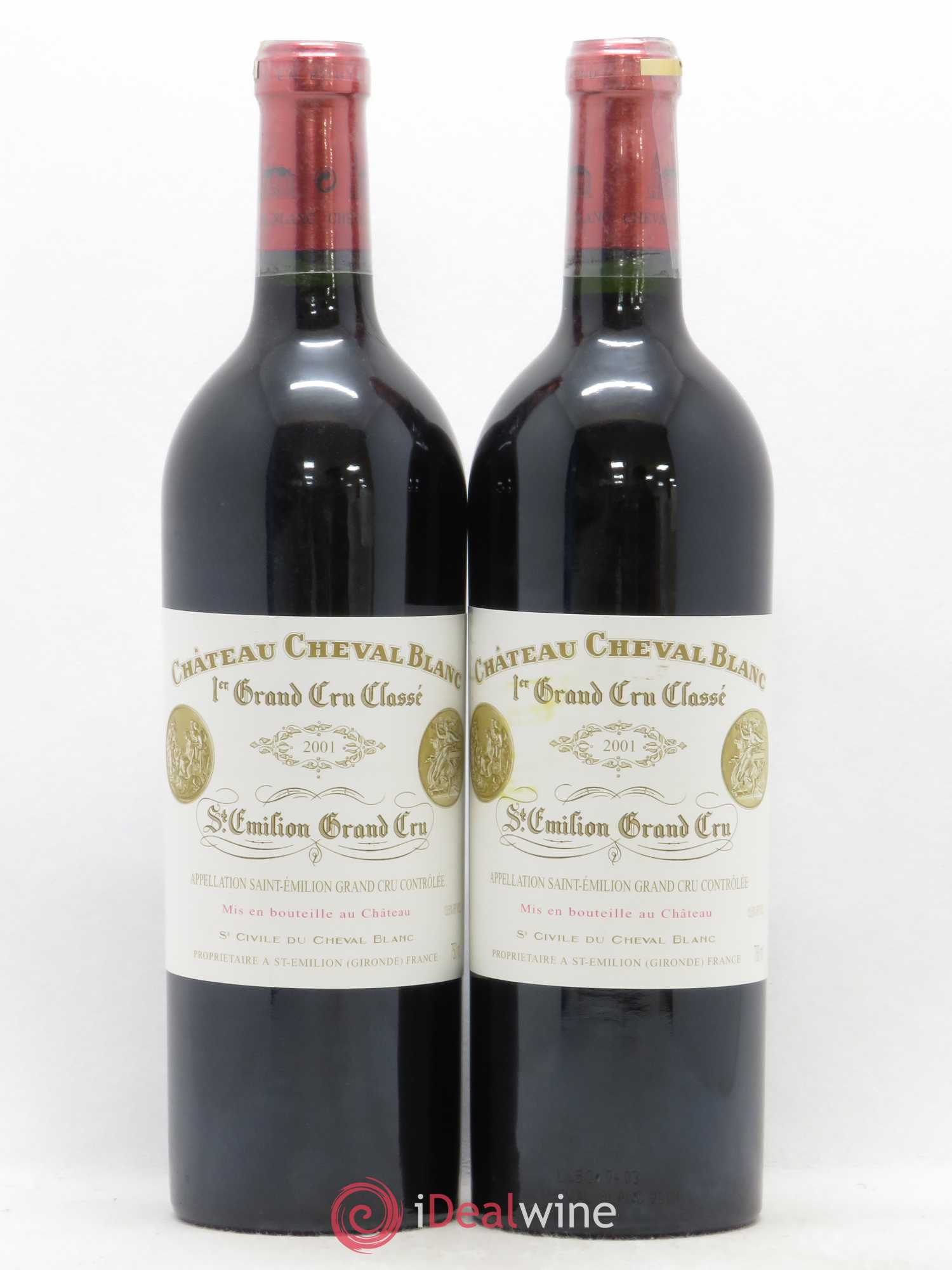 Château Cheval Blanc 1er Grand Cru Classé A 2001 - Lot de 2 bouteilles - 0