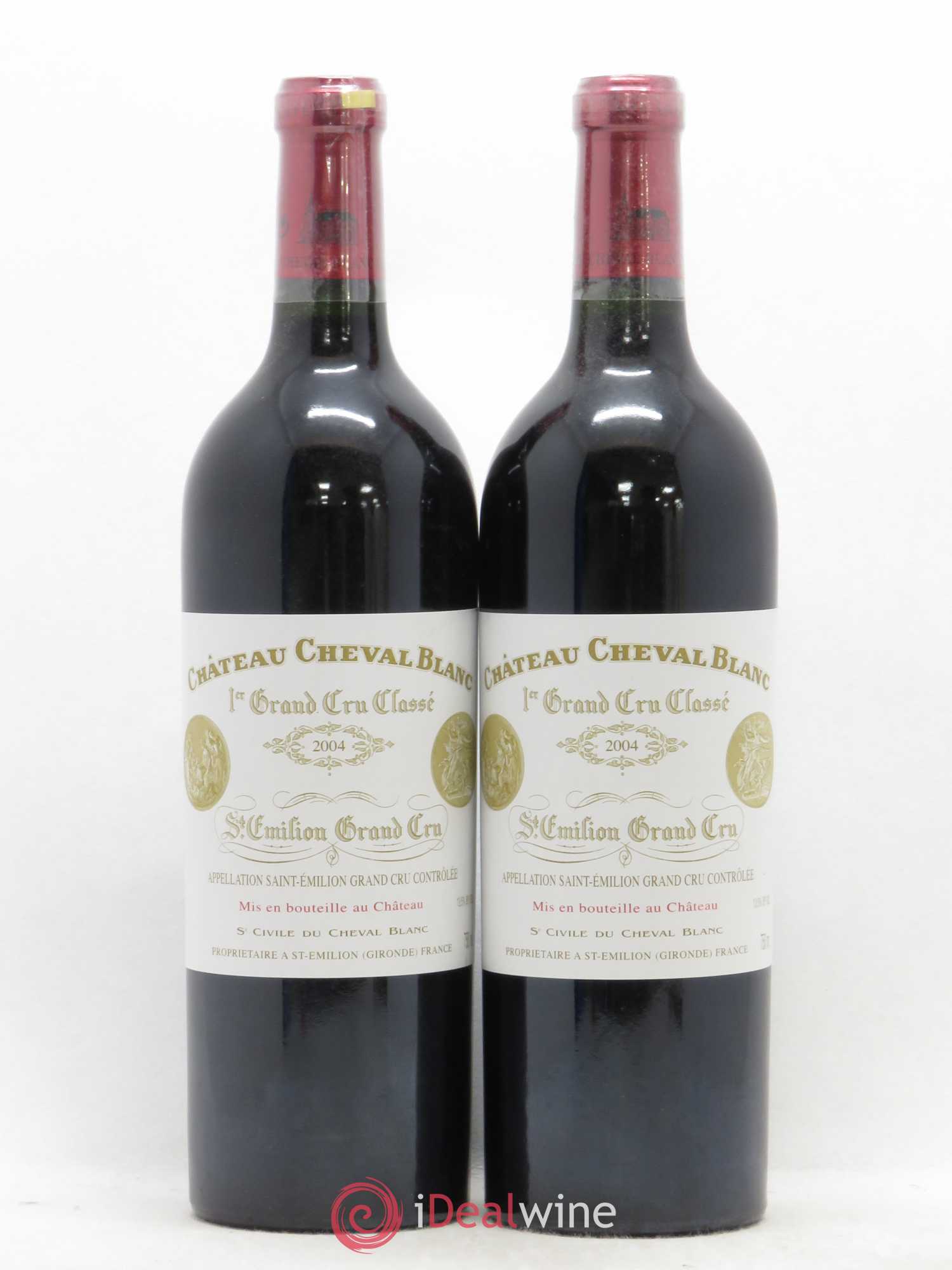 Château Cheval Blanc 1er Grand Cru Classé A 2004 - Lot de 2 bouteilles - 0