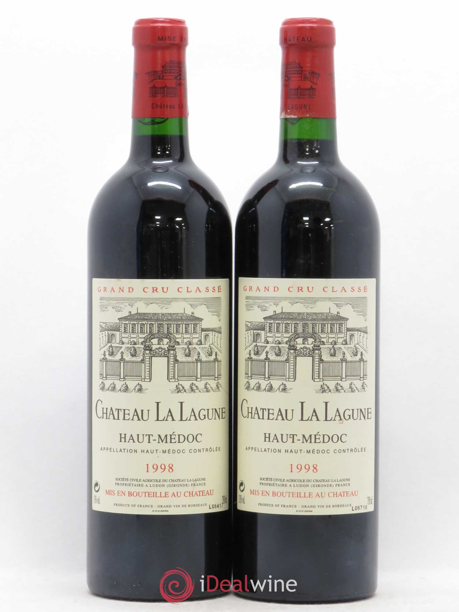 Château la Lagune 3ème Grand Cru Classé 1998 - Lot de 2 bouteilles - 0