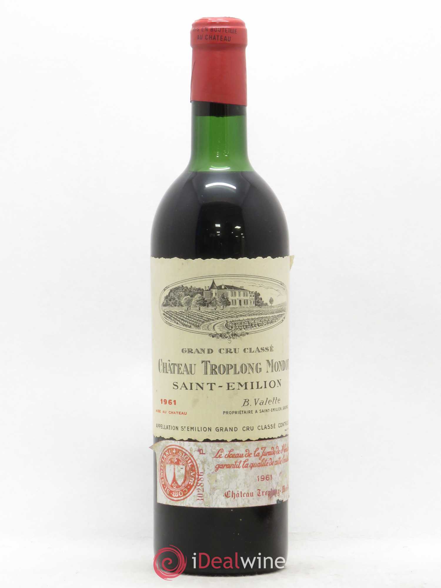 Château Troplong Mondot 1er Grand Cru Classé B 1961 - Lot de 1 bouteille - 0