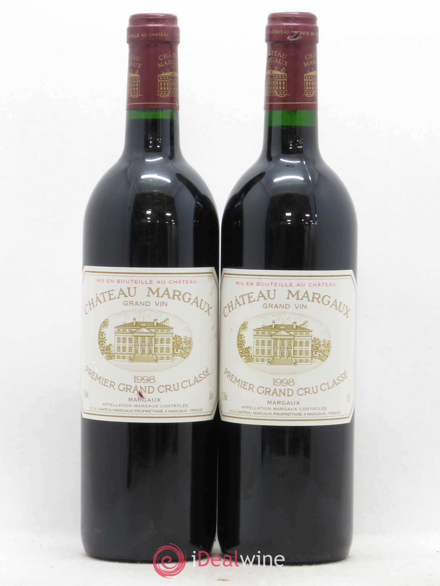 Château Margaux 1er Grand Cru Classé 1998 - Lot de 2 bouteilles - 0