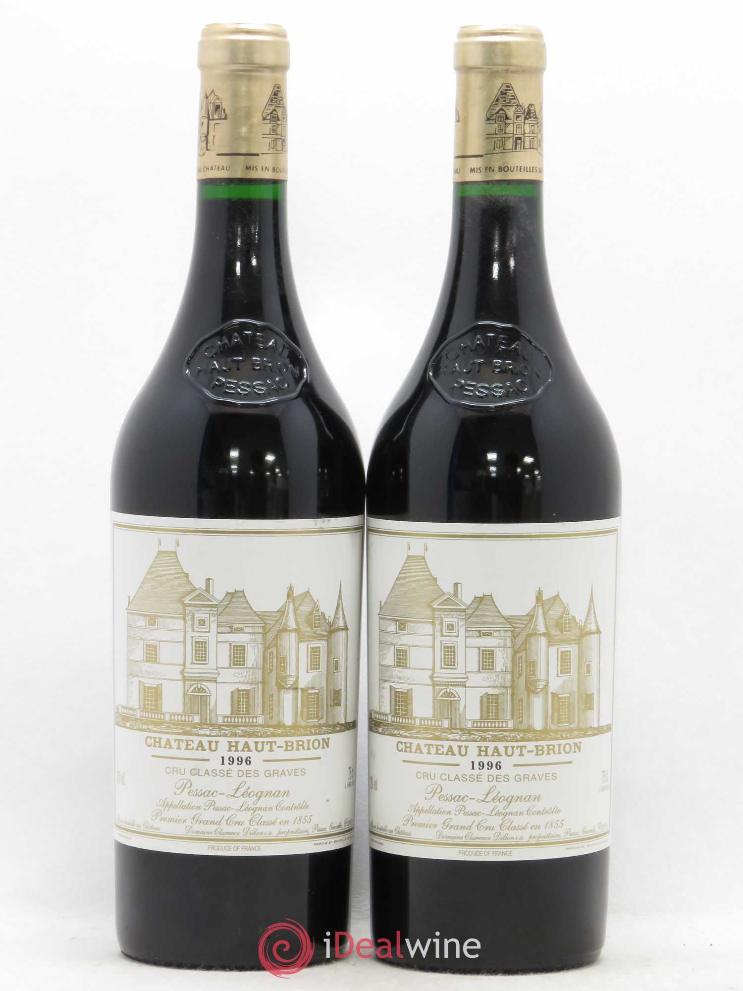 Château Haut Brion 1er Grand Cru Classé 1996 - Lot de 2 bouteilles - 0