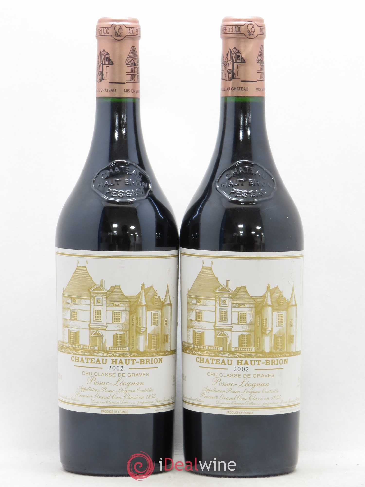 Château Haut Brion 1er Grand Cru Classé 2002 - Lot de 2 bouteilles - 0