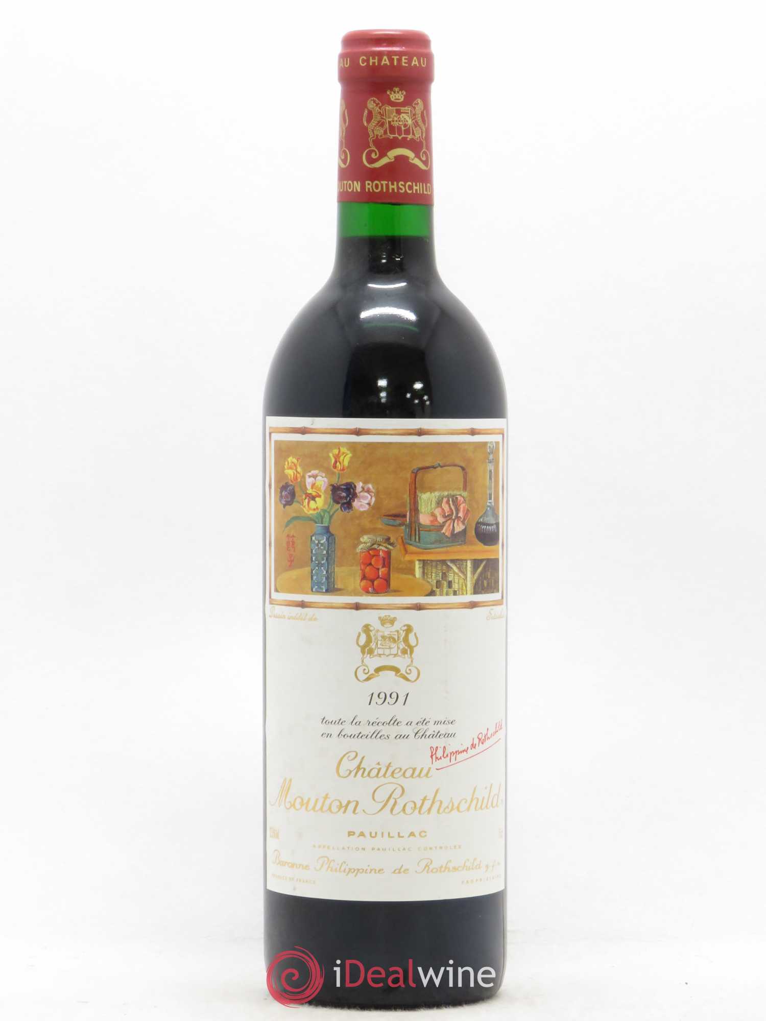 Château Mouton Rothschild 1er Grand Cru Classé 1991 - Lot de 1 bouteille - 0