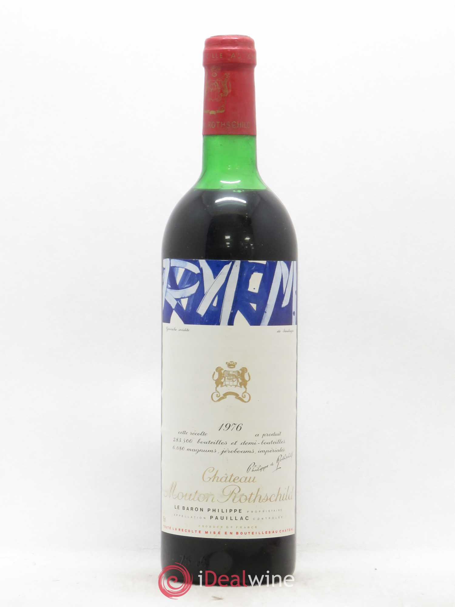 Château Mouton Rothschild 1er Grand Cru Classé 1976 - Lot de 1 bouteille - 0