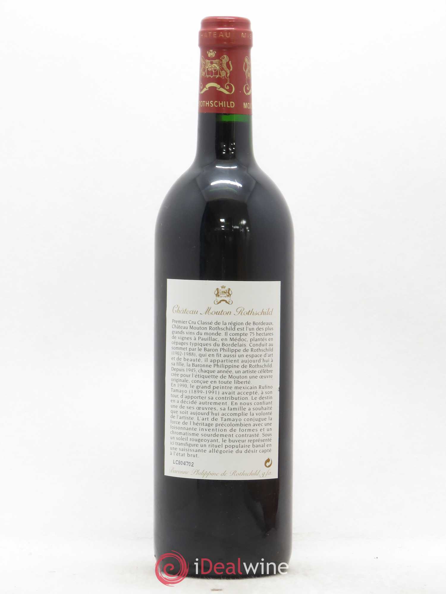 Château Mouton Rothschild 1er Grand Cru Classé 1998 - Lot de 1 bouteille - 1