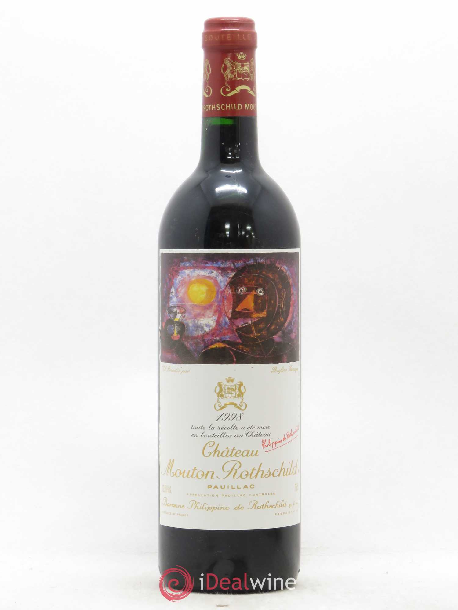 Château Mouton Rothschild 1er Grand Cru Classé 1998 - Lot de 1 bouteille - 0