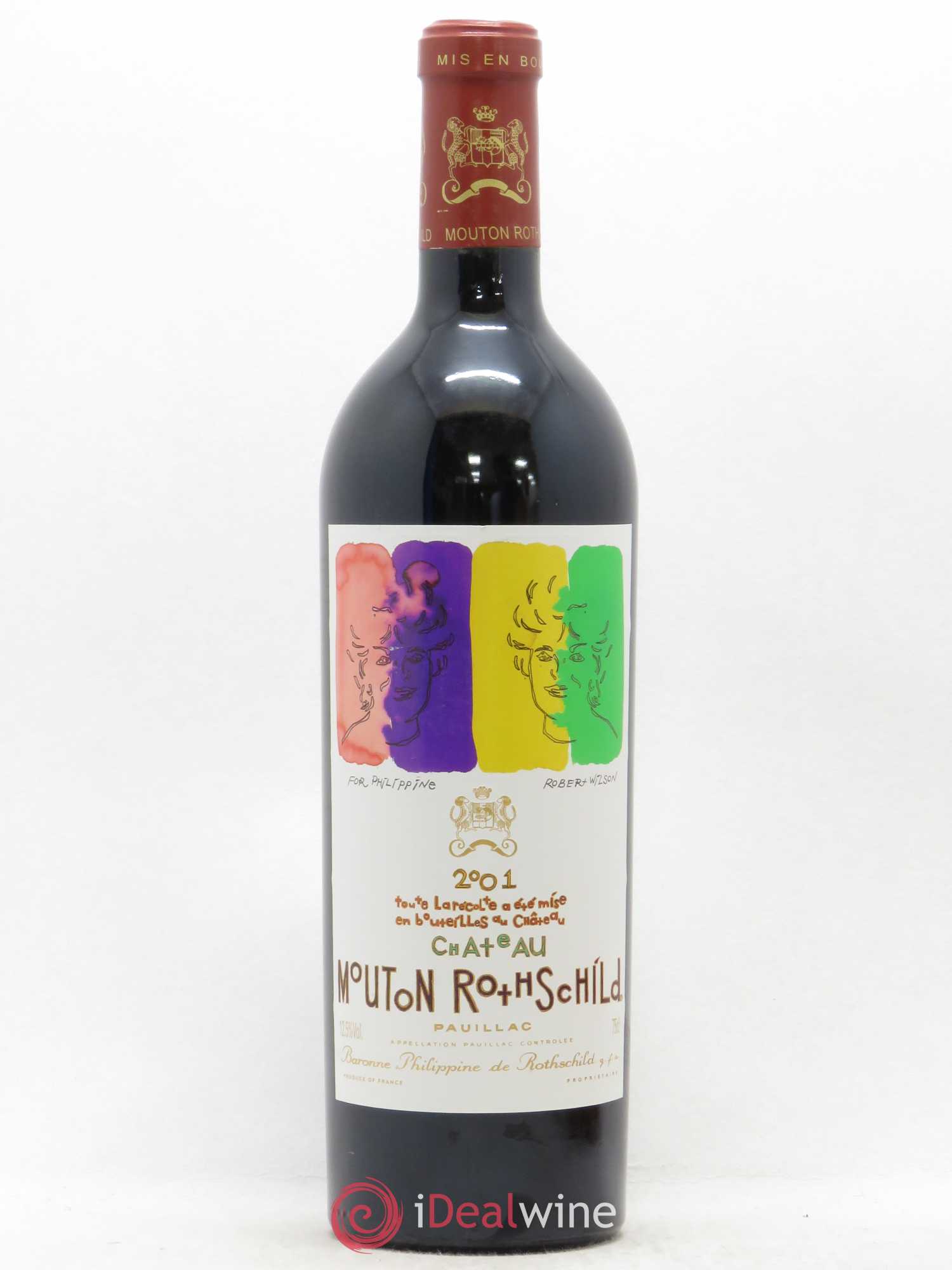 Château Mouton Rothschild 1er Grand Cru Classé 2001 - Lot de 1 bouteille - 0