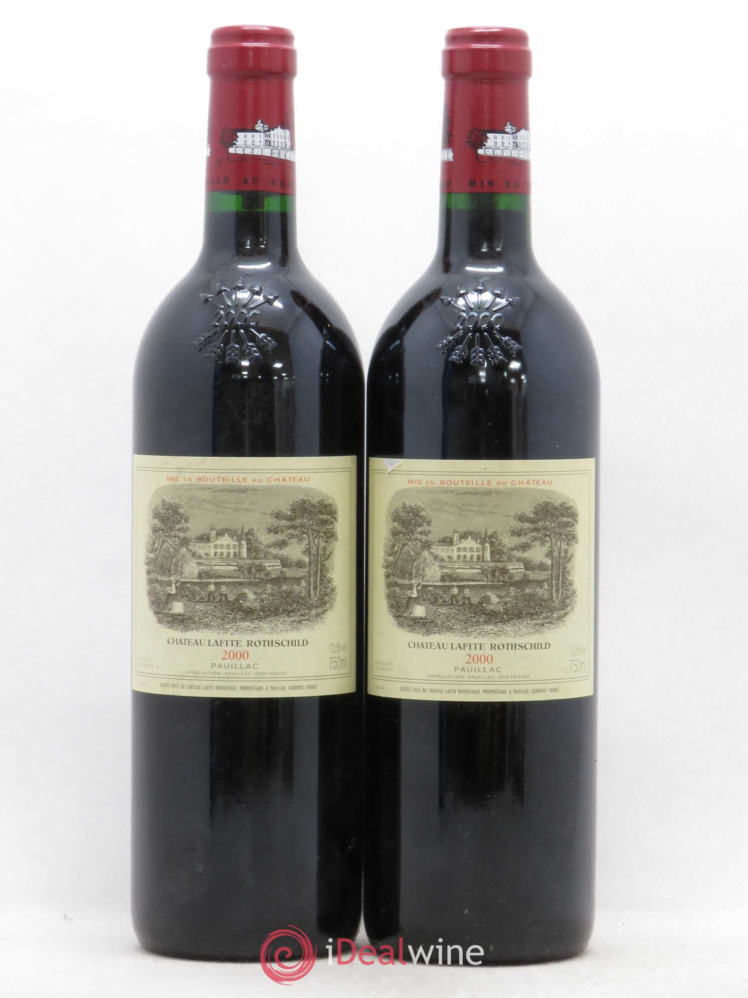 Château Lafite Rothschild 1er Grand Cru Classé 2000 - Lot de 2 bouteilles - 0