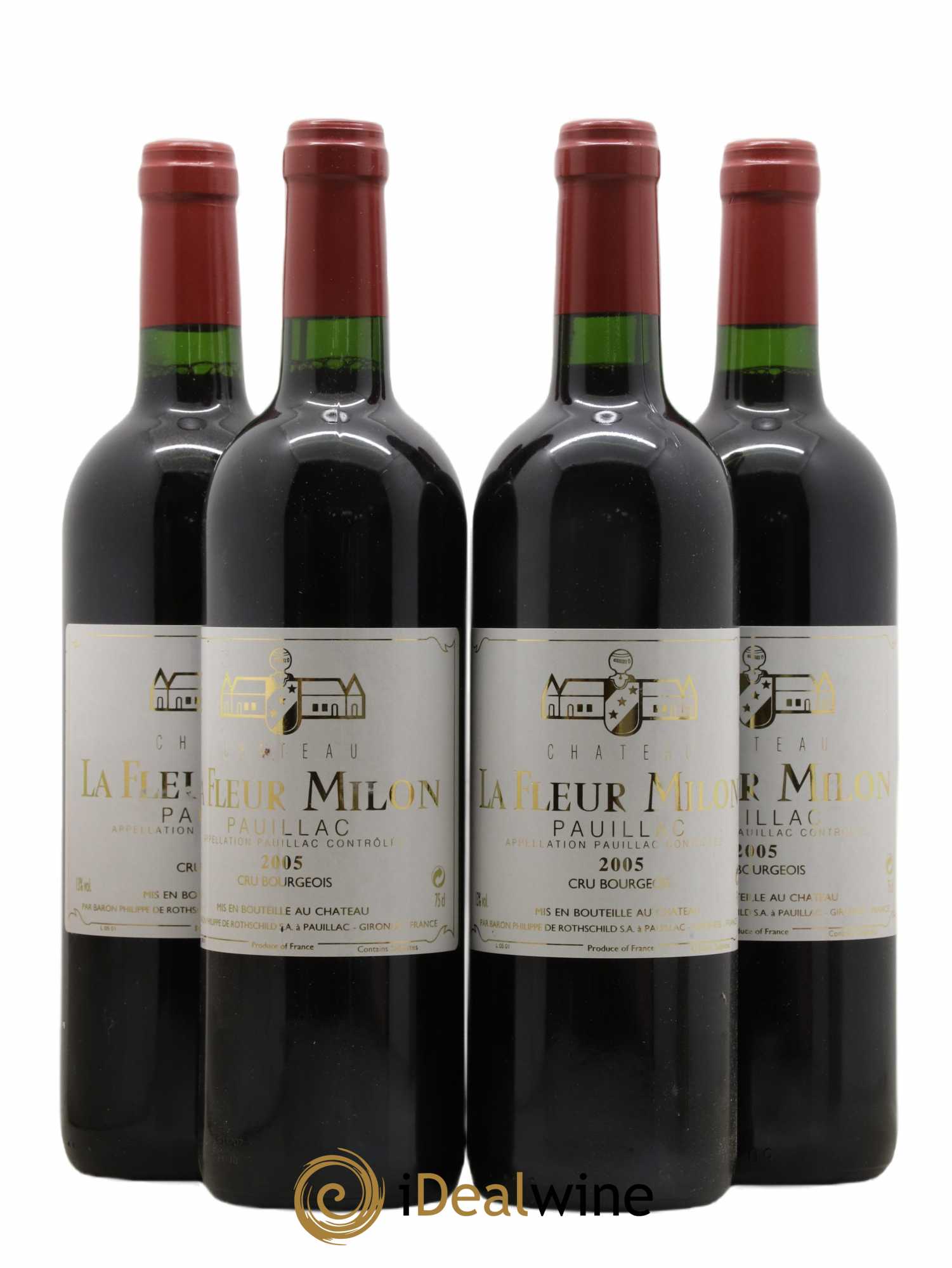 Château la Fleur Milon Cru Bourgeois 2005 - Lot de 4 bouteilles - 0