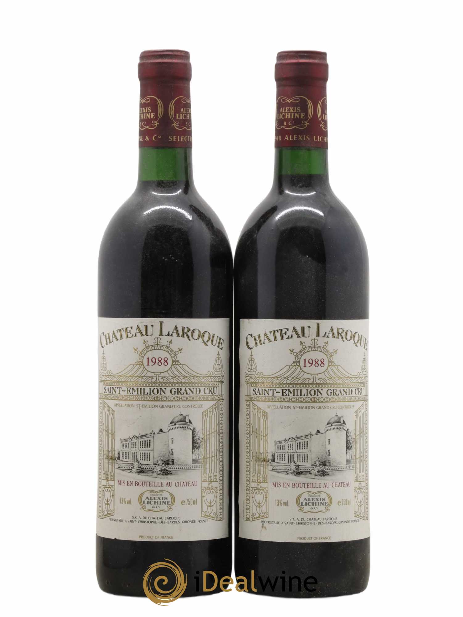 Château Laroque Grand Cru Classé (sans prix de réserve) 1988 - Lot de 2 bouteilles - 0