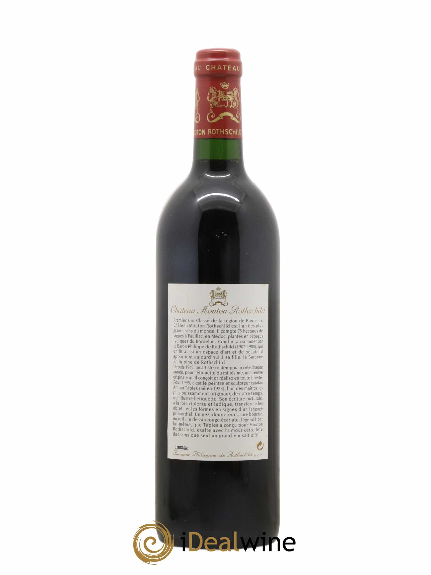 Château Mouton Rothschild 1er Grand Cru Classé 1995 - Lot de 1 bouteille - 1