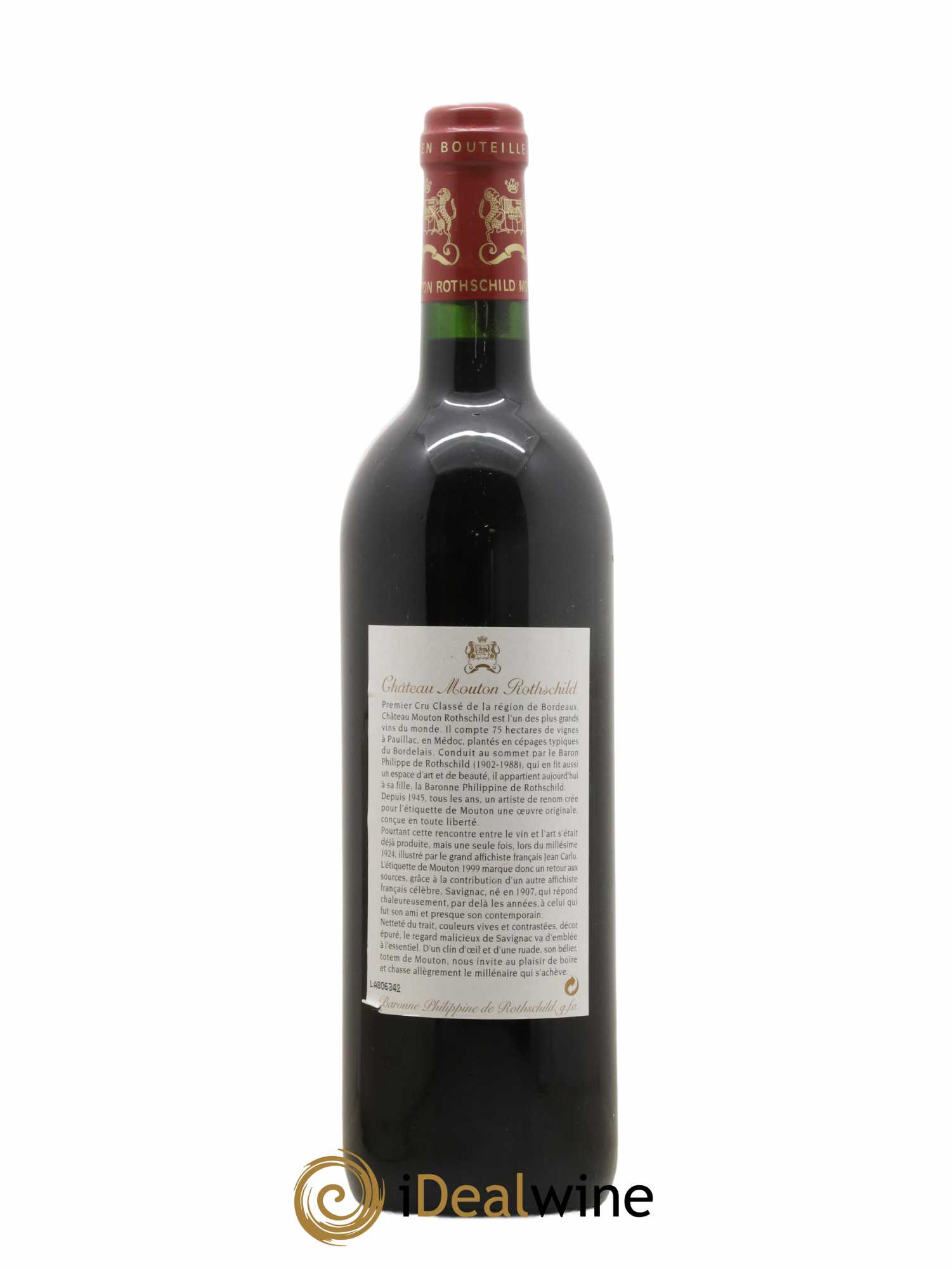 Château Mouton Rothschild 1er Grand Cru Classé 1997 - Lot de 1 bouteille - 1