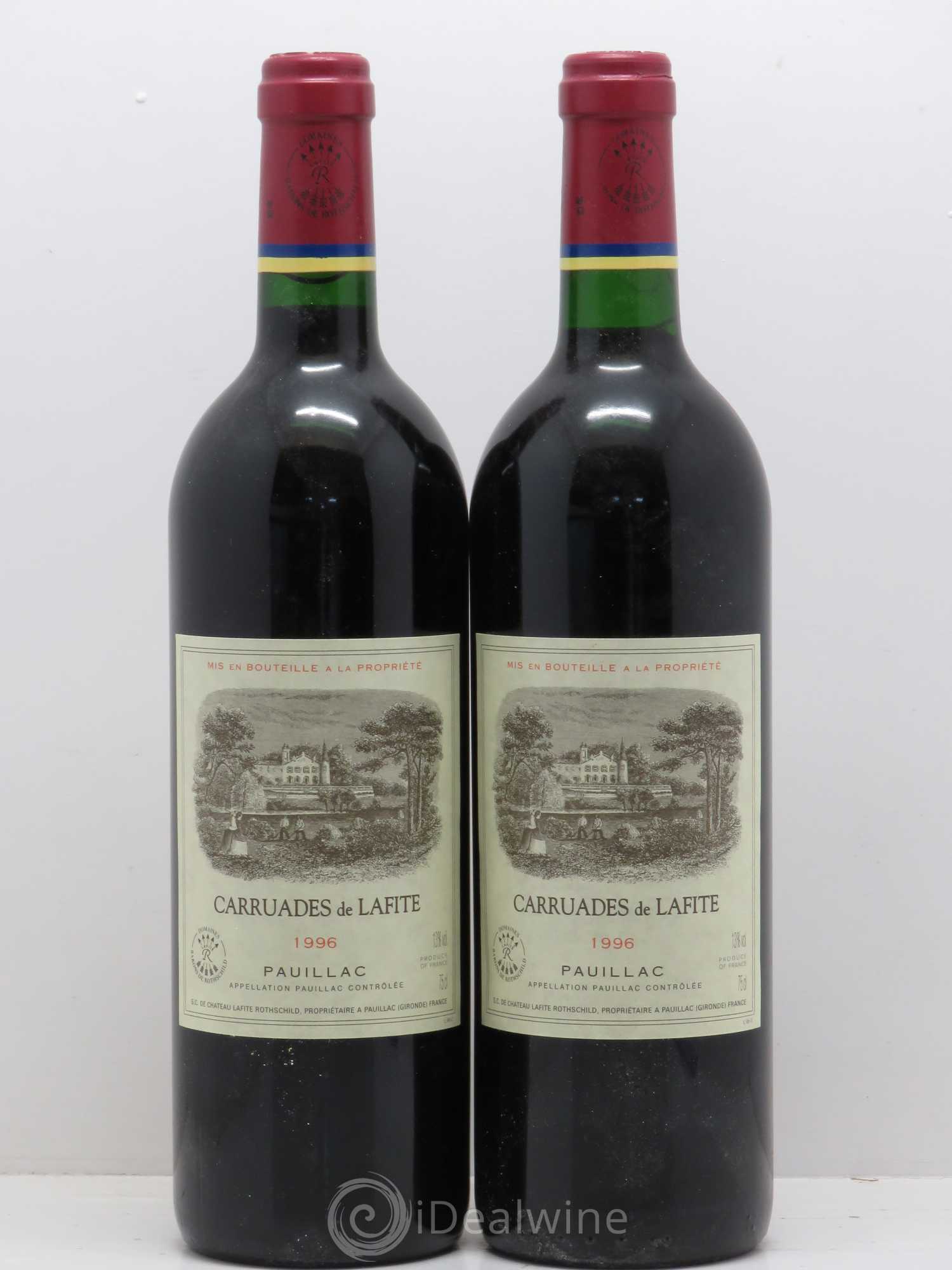 Carruades de Lafite Rothschild Second Vin 1996 - Lot de 2 bouteilles - 0