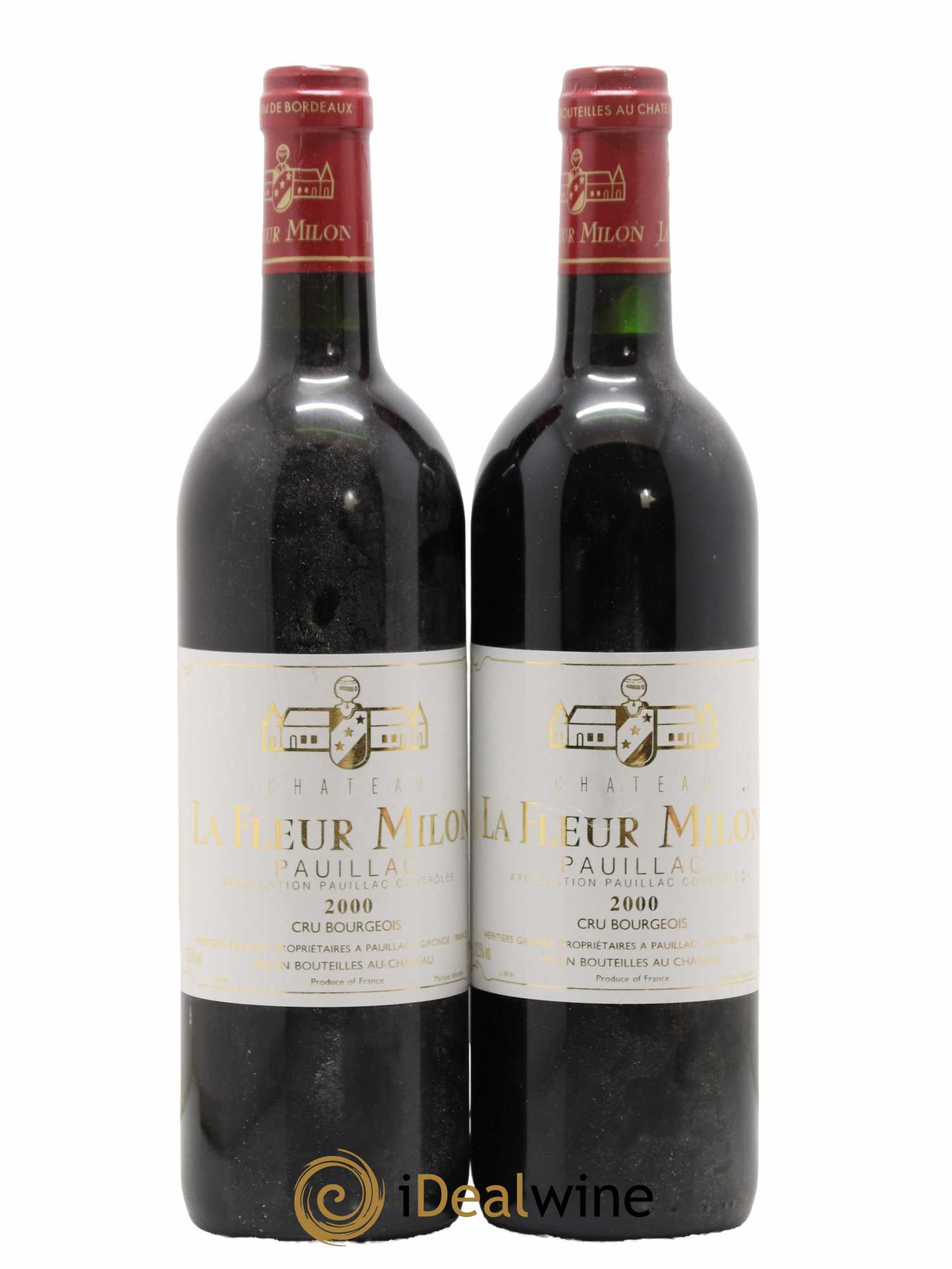 Château la Fleur Milon Cru Bourgeois 2000 - Lot de 2 bouteilles - 0