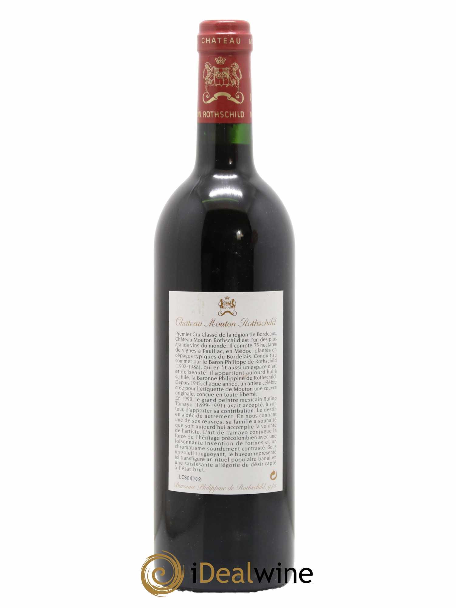 Château Mouton Rothschild 1er Grand Cru Classé 1998 - Lot de 1 bouteille - 1